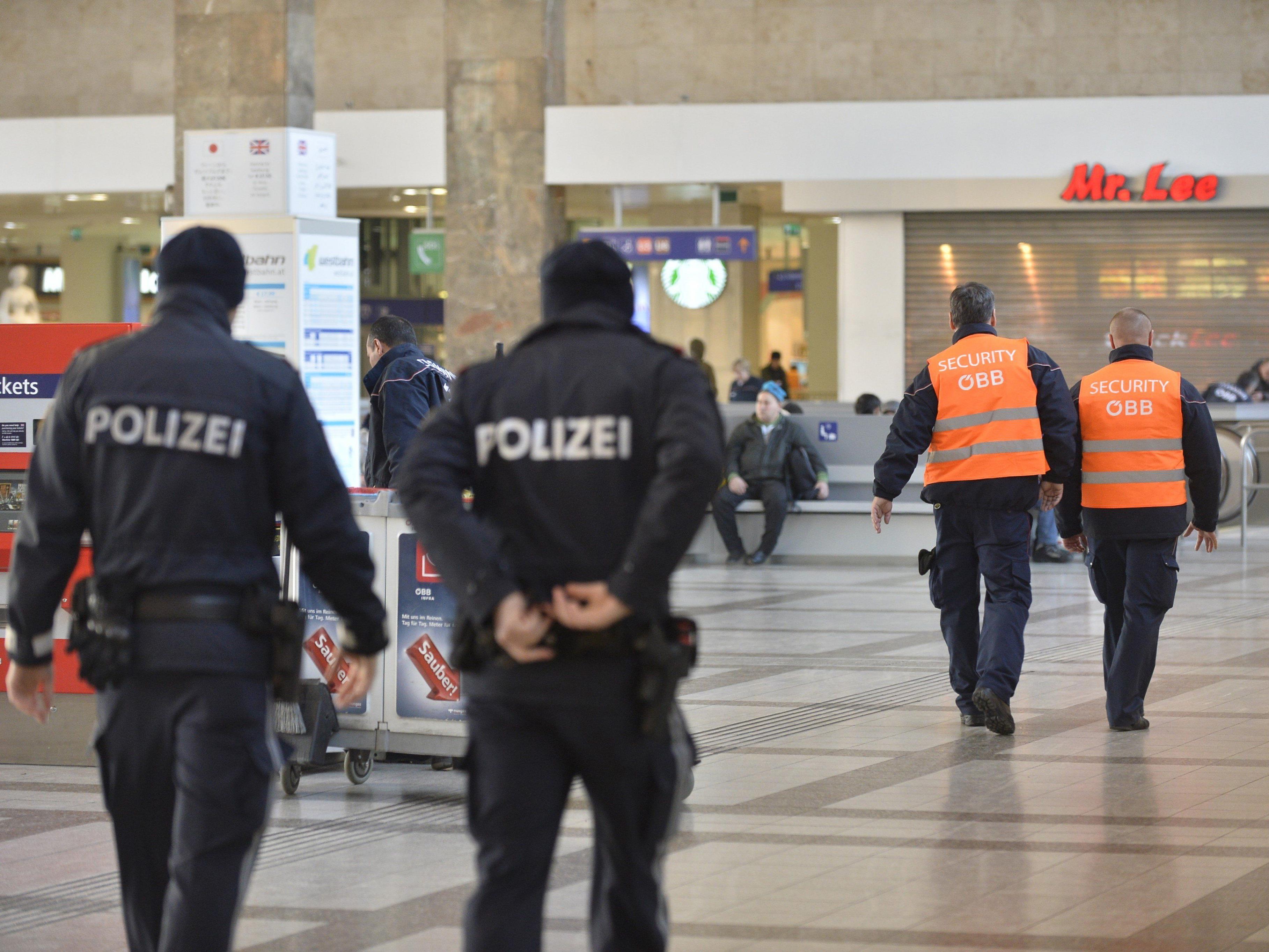 Die Wiener Polizei und Sicherheitskräfte am "Hot-Spot" Westbahnhof