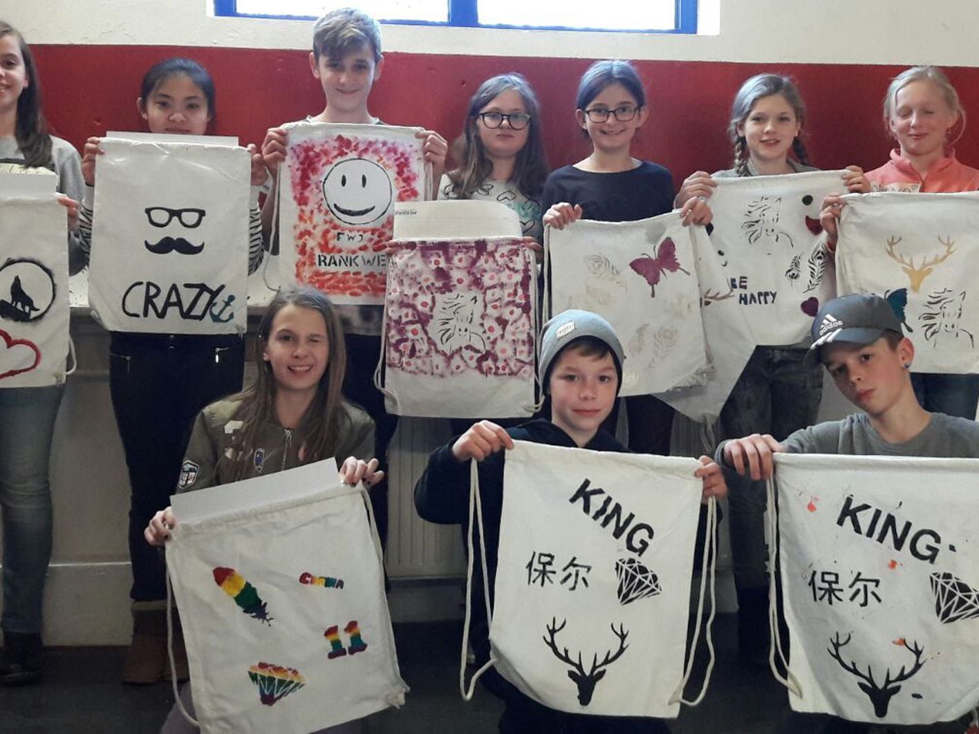 Die Teilnehmer des Workshops „Baggies gestalten“ Die Teilnehmer des Workshops „Baggies gestalten“