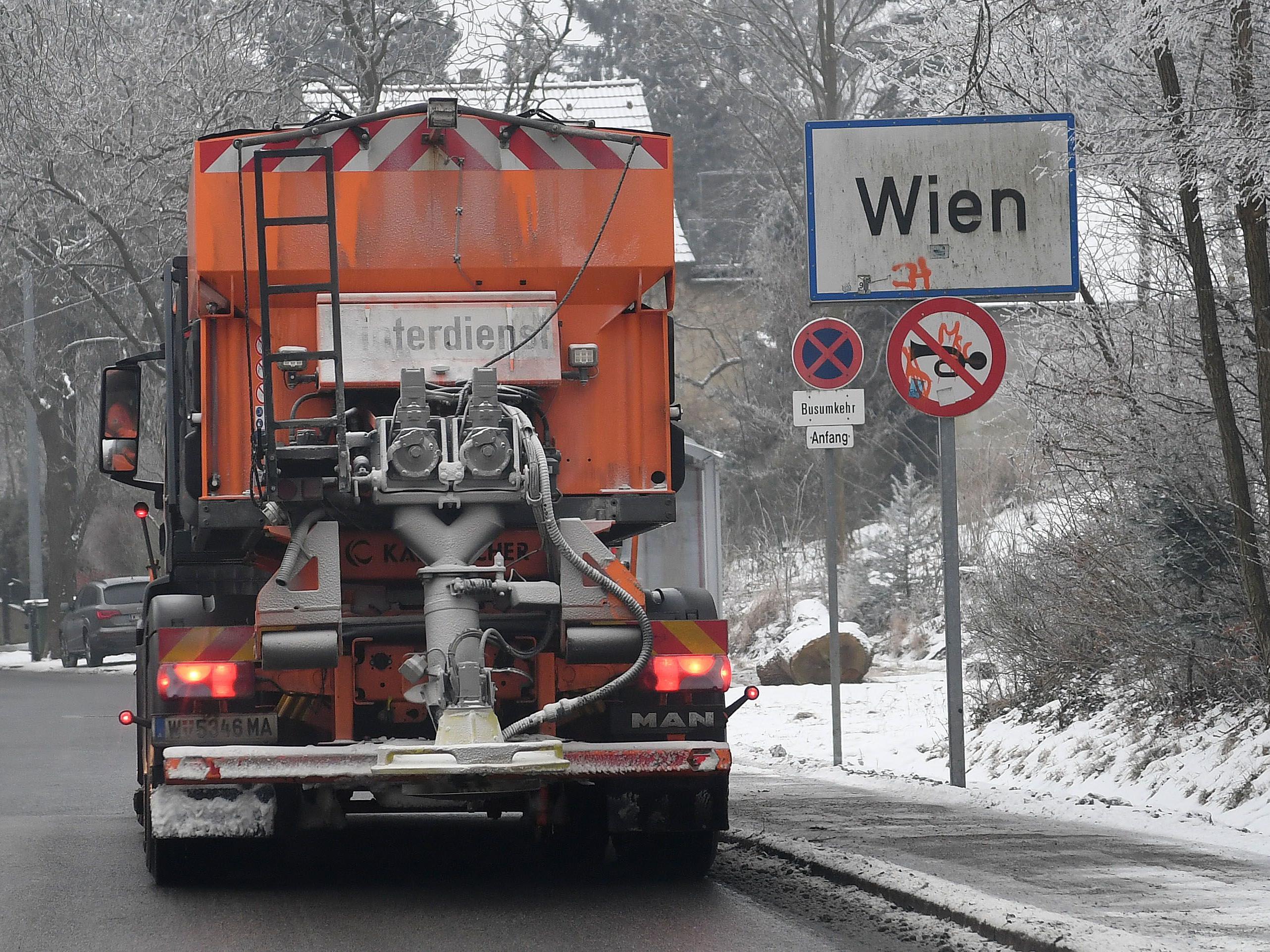Der Schneefall sorgte für zahlreiche Staus in Wien.