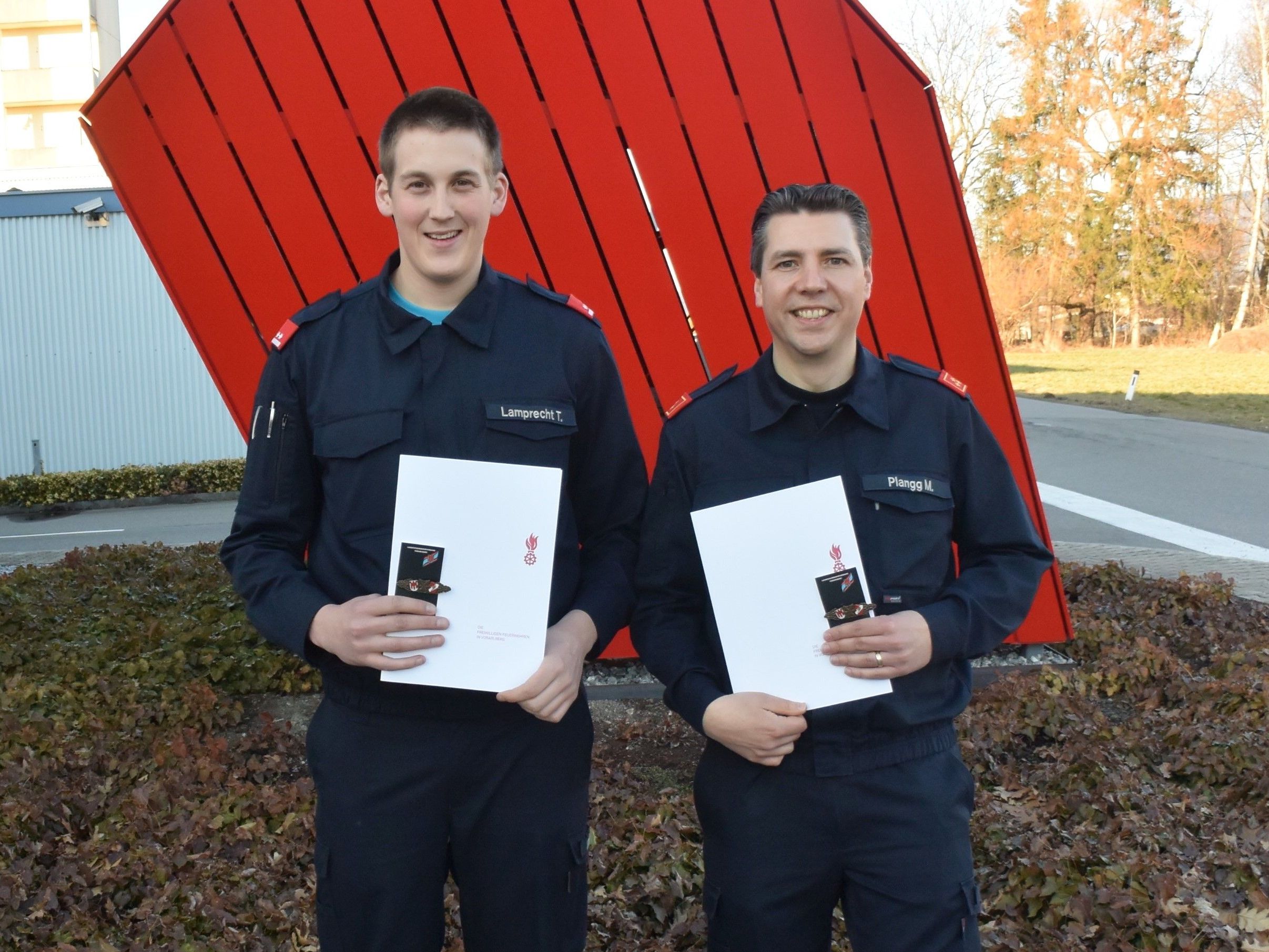 Die beiden erfolgreichen Teilnehmer aus Bludesch Die beiden erfolgreichen Teilnehmer aus Bludesch
