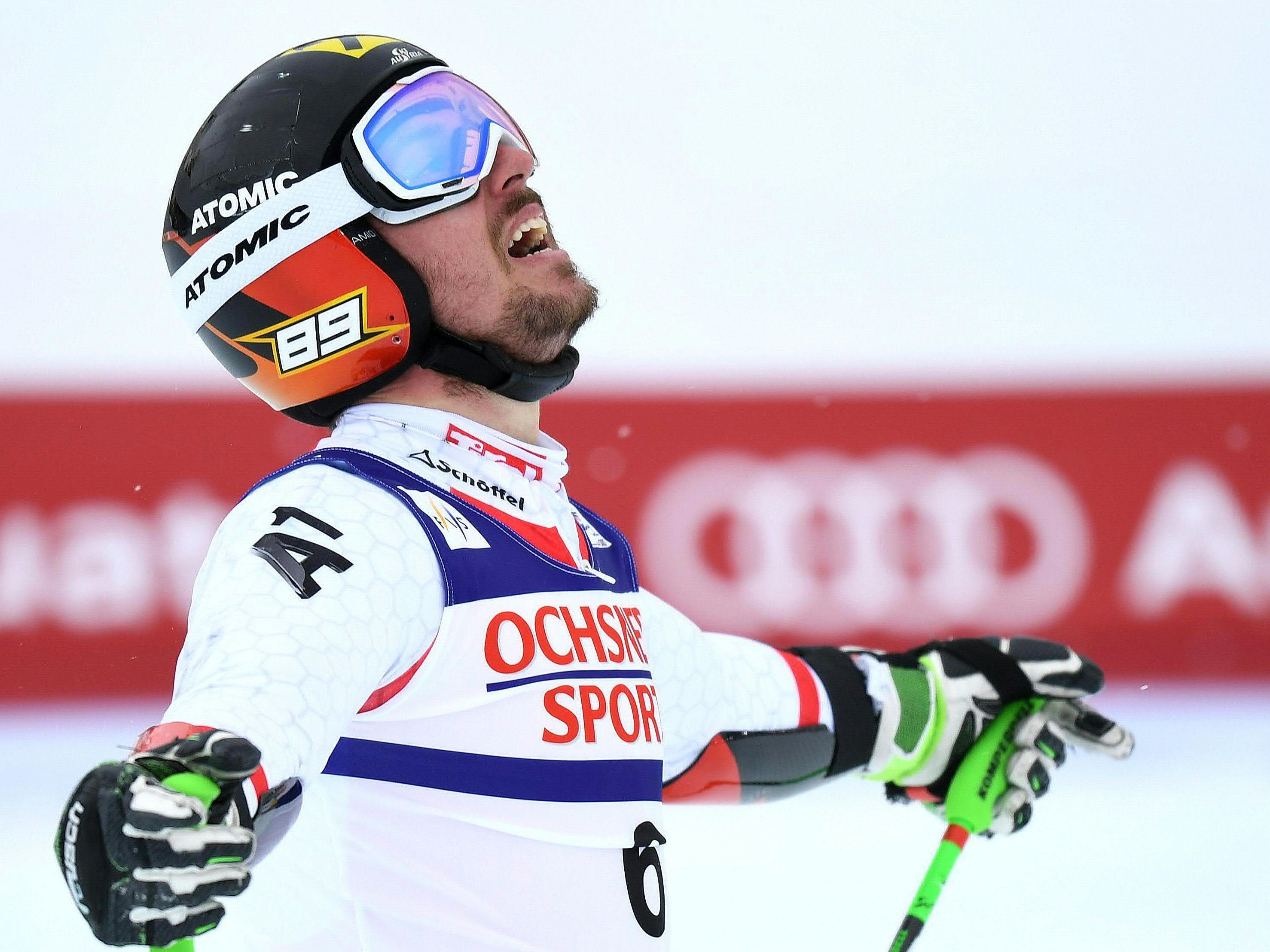 Gold für Marcel Hirscher im Riesentorlauf Gold für Marcel Hirscher im Riesentorlauf