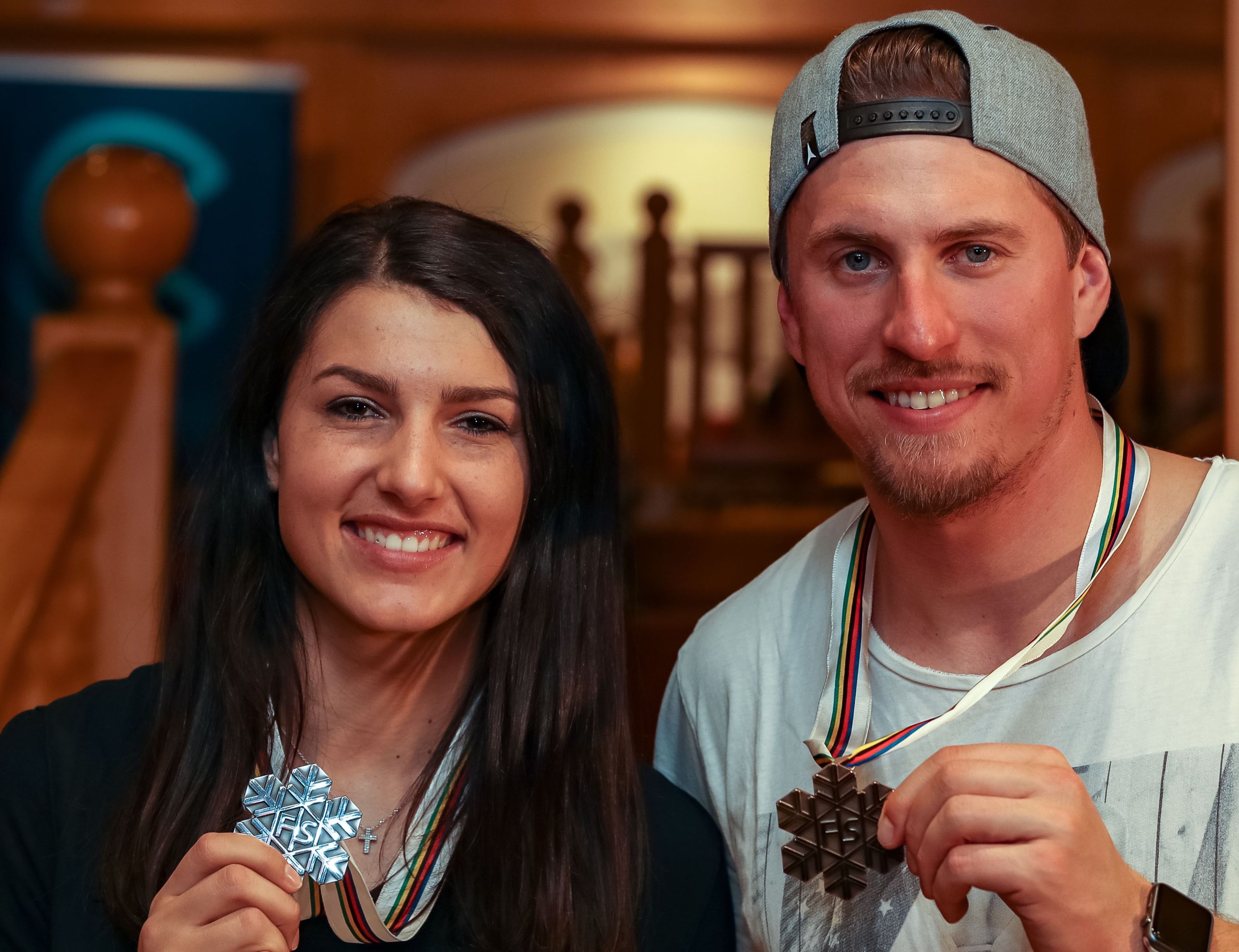 Venier und Franz feieren ihre Medaillen Venier und Franz feieren ihre Medaillen