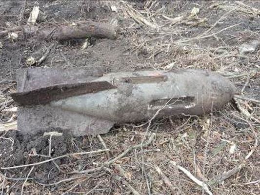Bei Rodungsarbeiten wurde eine Fliegerbombe entdeckt. Bei Rodungsarbeiten wurde eine Fliegerbombe entdeckt.