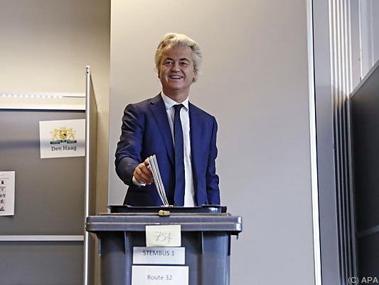Rechtspopulist Geert Wilders an der Urne