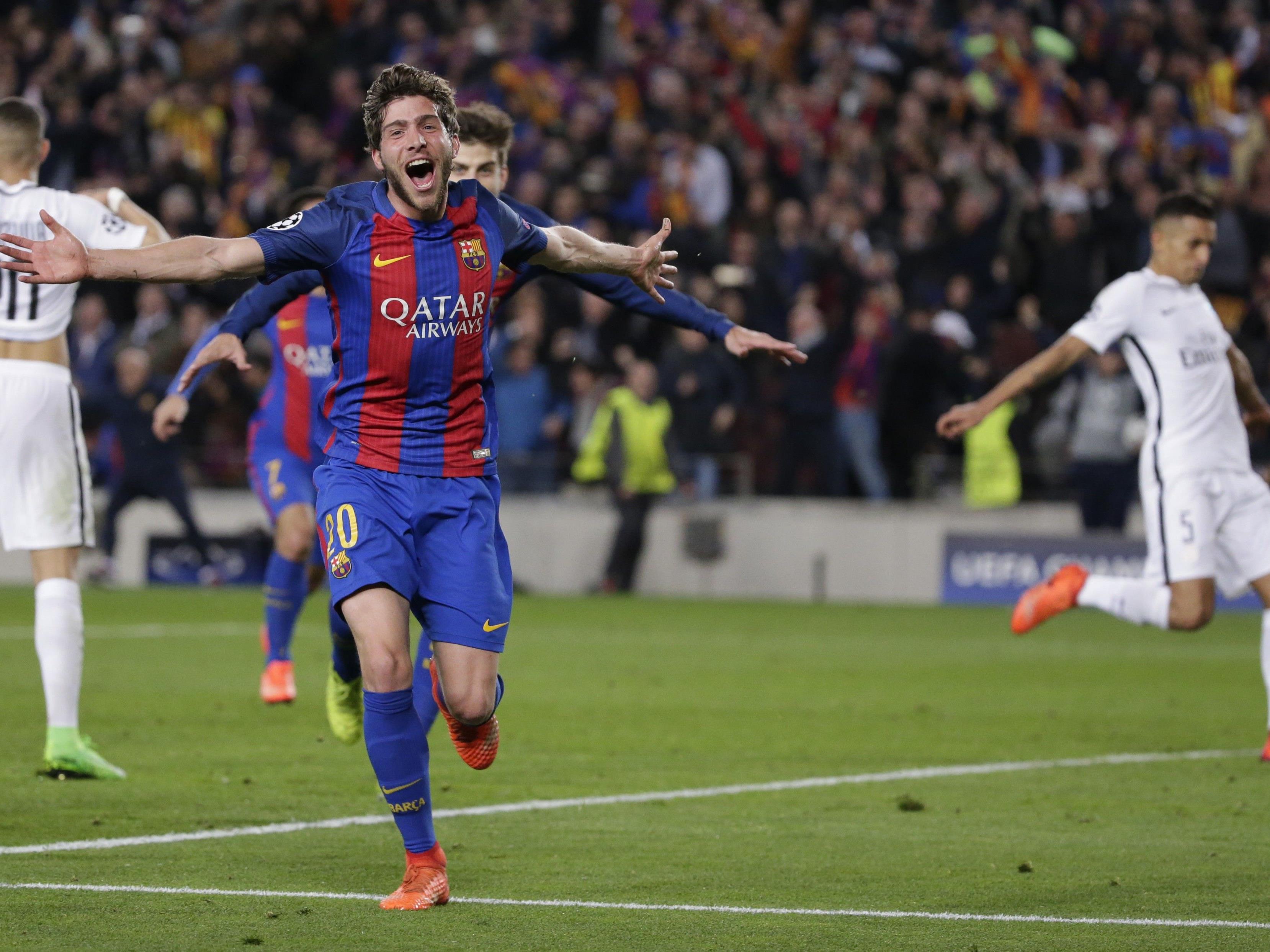 Sergi Roberto schoss den FC Barcelona gegen PSG in der 95. Minute ins Viertelfinale der Champions Leauge. Sergi Roberto schoss den FC Barcelona gegen PSG in der 95. Minute ins Viertelfinale der Champions Leauge.