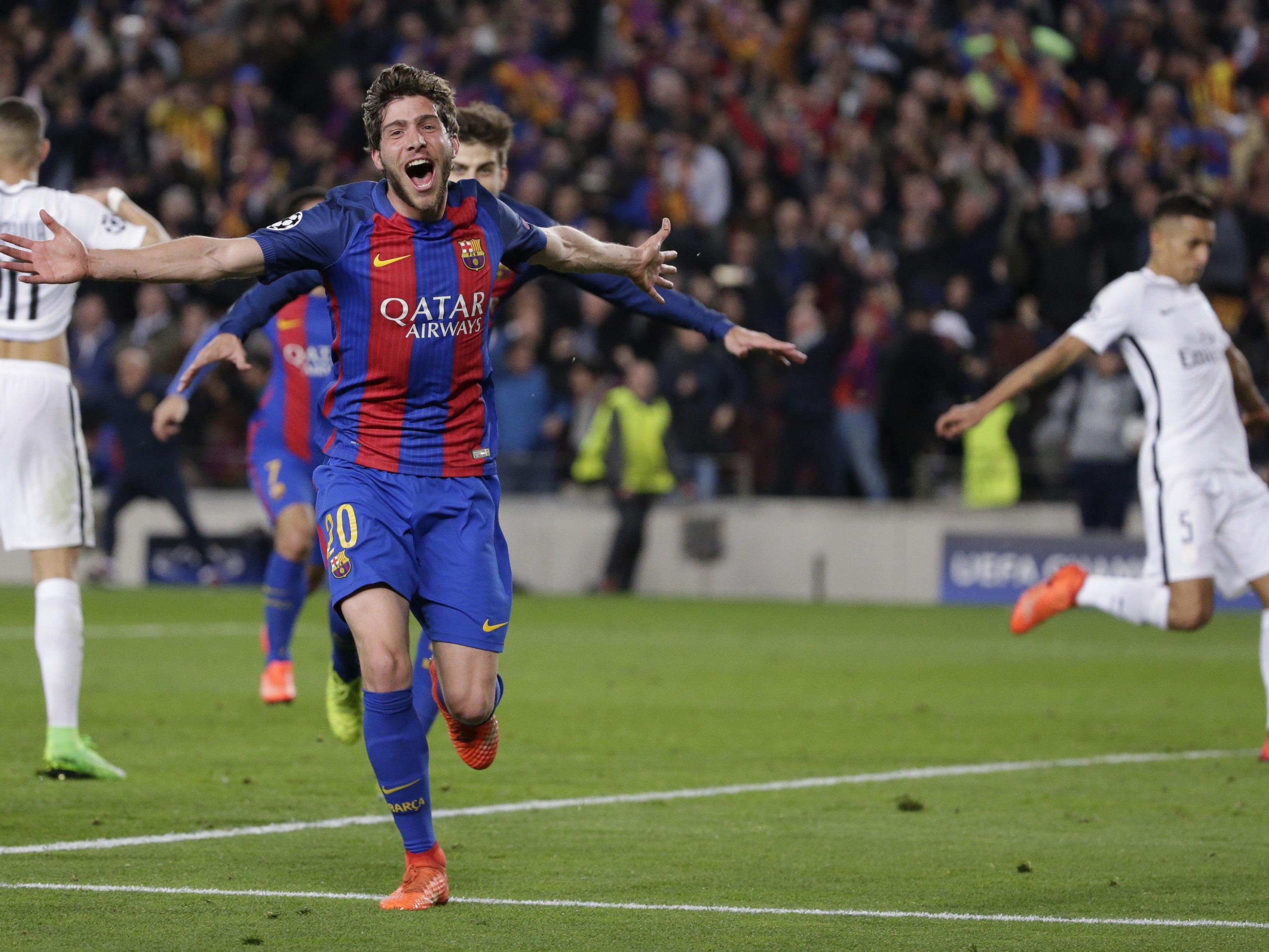 Sergi Roberto schoss in der fünften Minute das entscheidene 6:1 für den FC Barcelona.