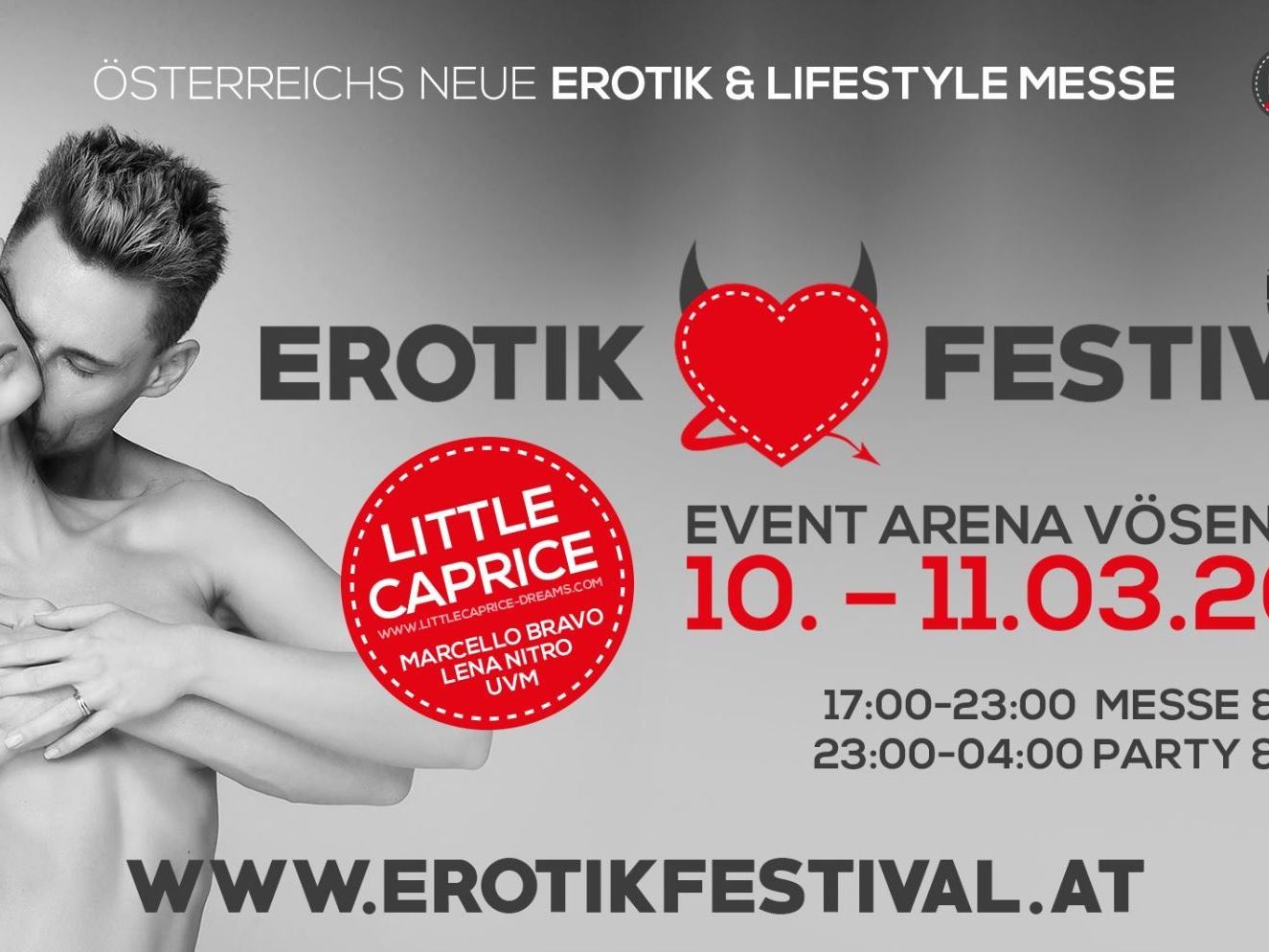 Das Erotik Festival 2017 in der Event Arena Vösendorf wurde abgesagt. Das Erotik Festival 2017 in der Event Arena Vösendorf wurde abgesagt.