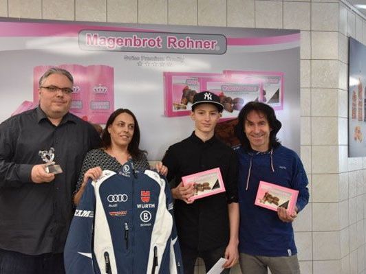 (v.li. n.re.): Marcel Rohner, Claudia Boso, Kevin Elbs, Joe Fritsche. (v.li. n.re.): Marcel Rohner, Claudia Boso, Kevin Elbs, Joe Fritsche.