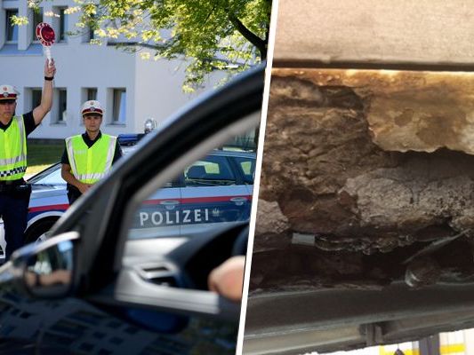 Rostige Stellen wurden mit Beton ausgebessert. Rostige Stellen wurden mit Beton ausgebessert.