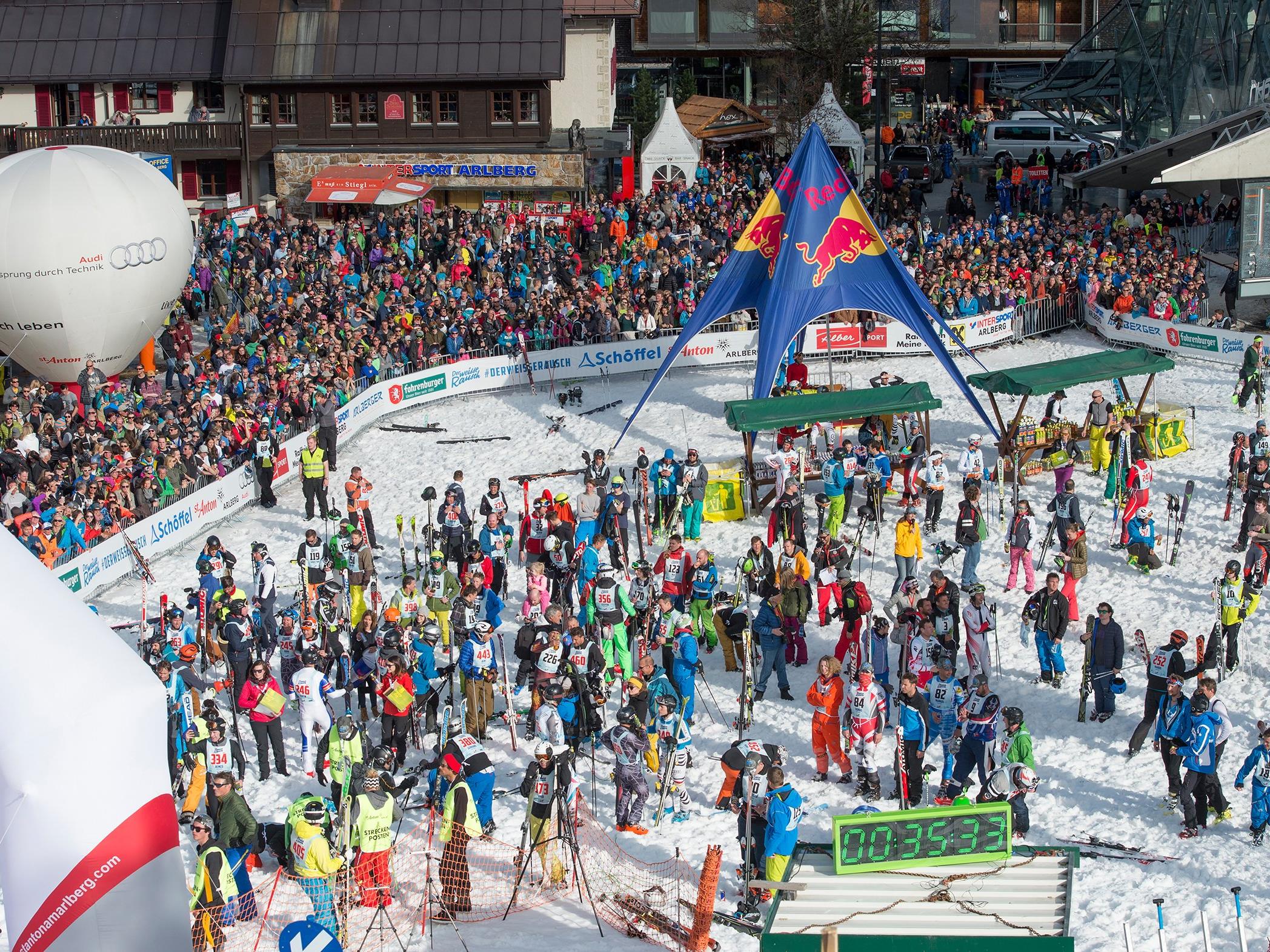 555 Wintersportler gehen beim "Weissen Rausch" an den Start.