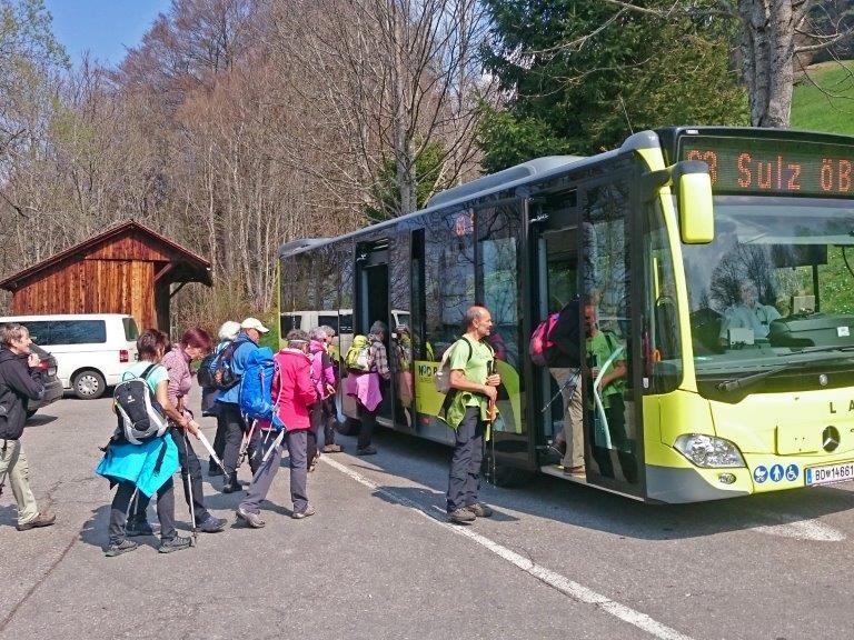 Radteam per pedales auf dem Weg von Viktorsberg nach Röthis