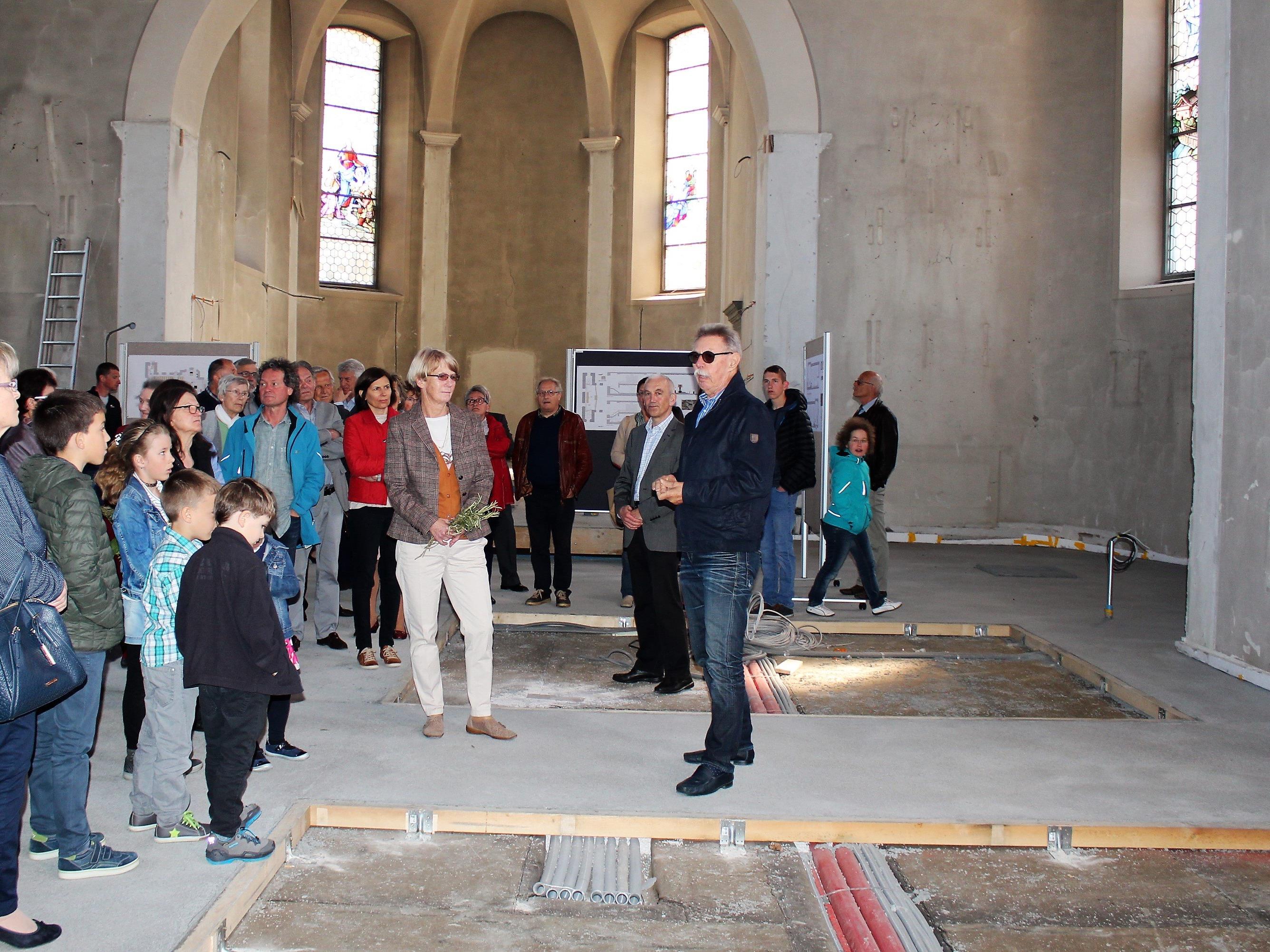 Die im Vorfeld heftig diskutierten Bauarbeiten in der Bildsteiner Kirche liegen im Zeitplan.