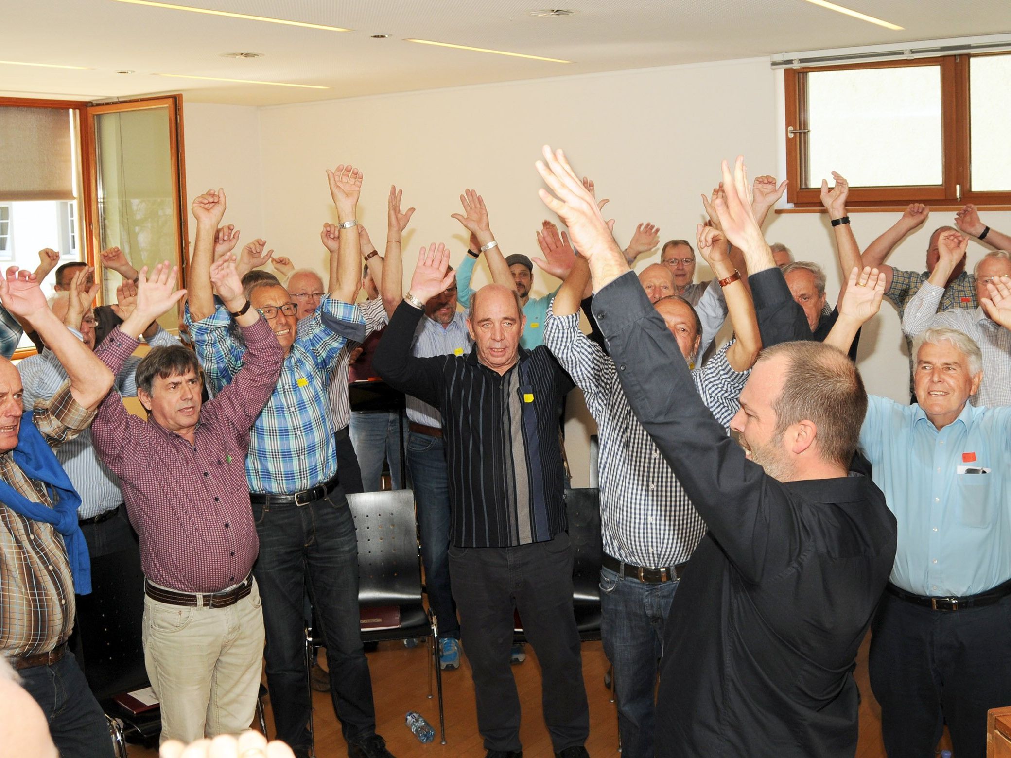 Viel Bewegung beim Probenwochenende des Männergesangvereines Höchst. Viel Bewegung beim Probenwochenende des Männergesangvereines Höchst.