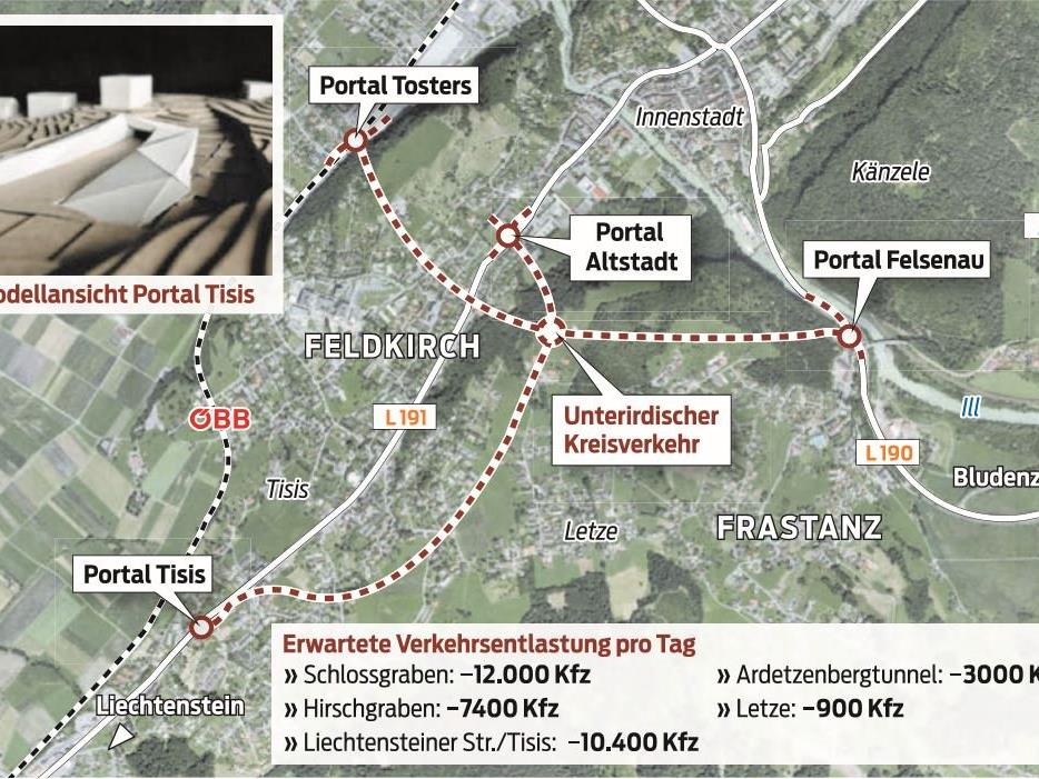 Das Tunnelgroßprojekt in Feldkirch.