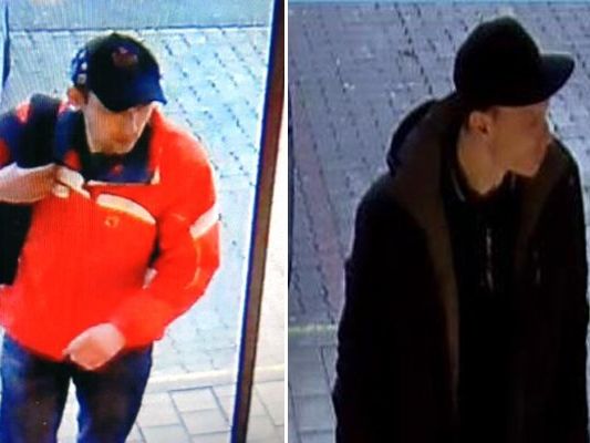 Die Polizei bittet um Hinweise zu den gesuchten Männern. Die Polizei bittet um Hinweise zu den gesuchten Männern.