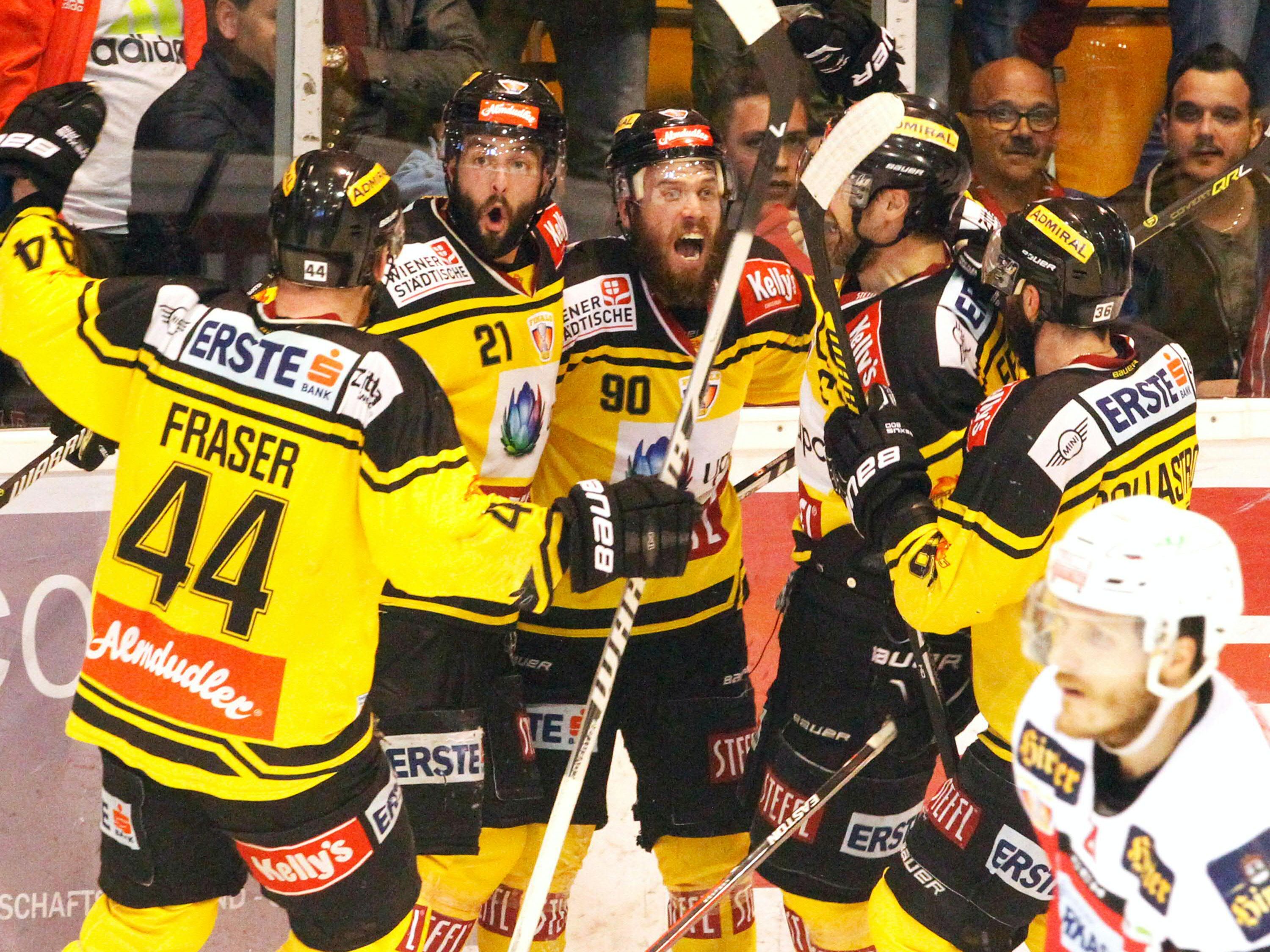 Die Vienna Capitals wollen ihren Erfolgslauf ausnutzen. Die Vienna Capitals wollen ihren Erfolgslauf ausnutzen.