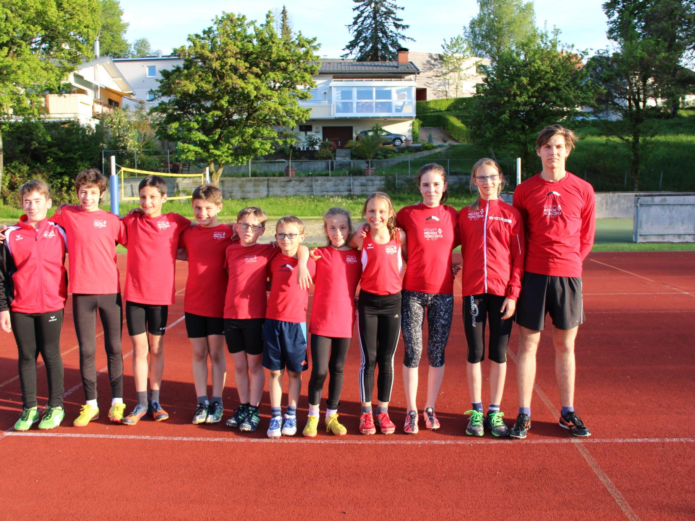 Die Teilnehmer der TS Bregenz-Vorkloster an der VLV-Langstreckenmeisterschaft in Götzis.