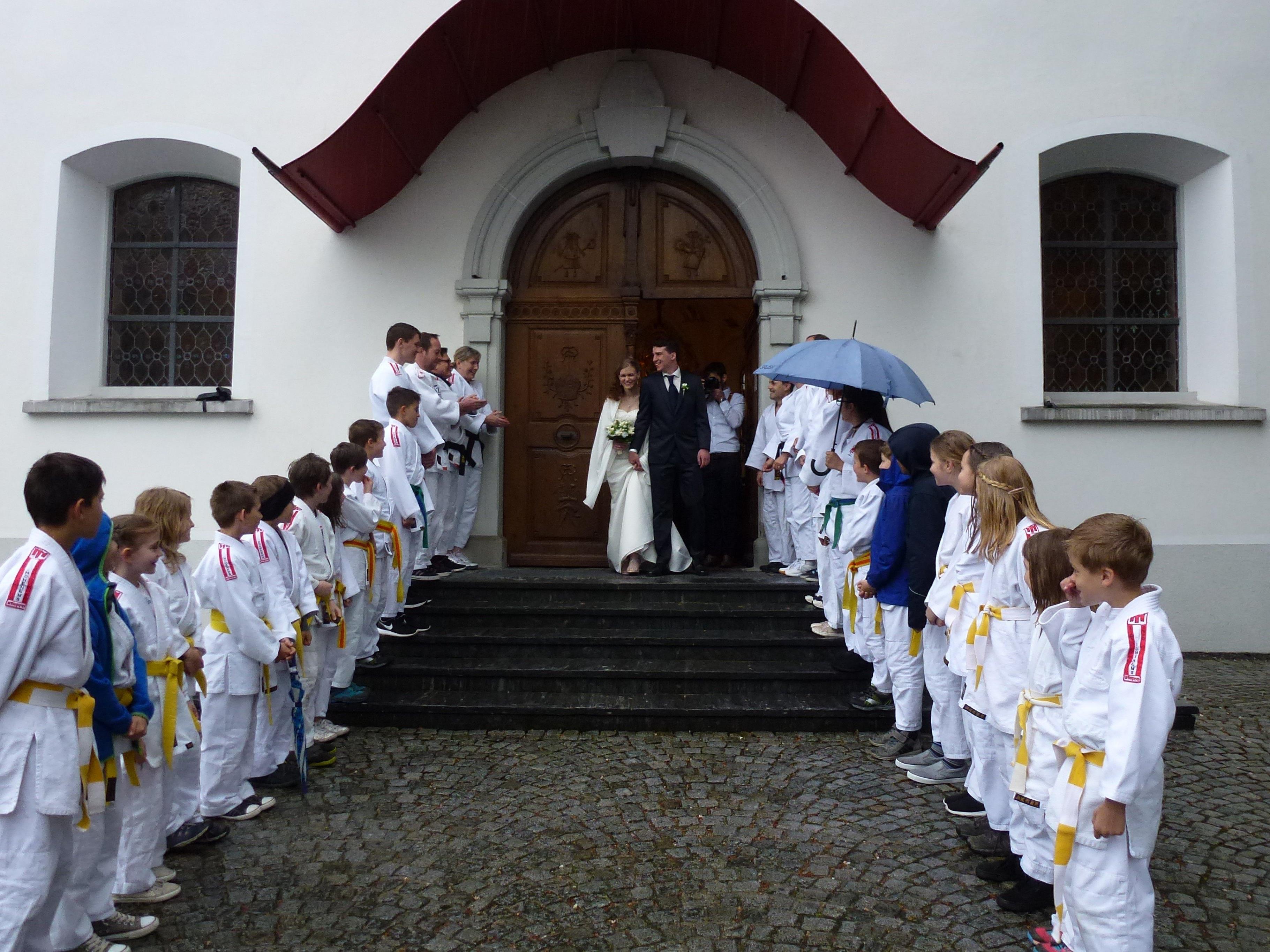 Hochzeit von Gernot und Patrizia mit Unterstützung vom Union Judo-Club Hohenems