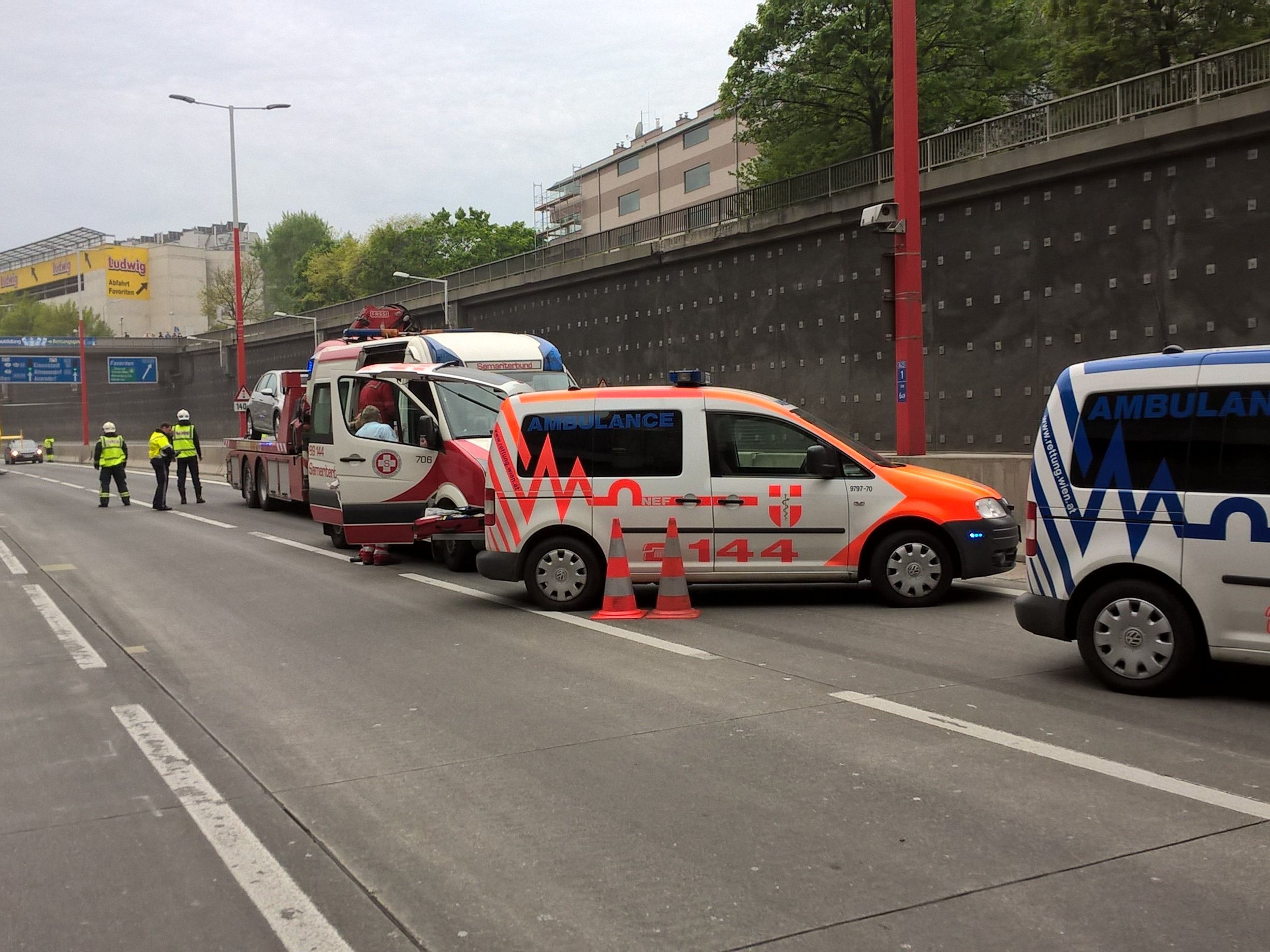 Der Einsatz fand auf der Südosttangente in Wien statt.