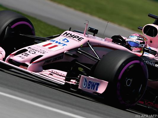Der Mexikaner lenkt einen Force India Der Mexikaner lenkt einen Force India