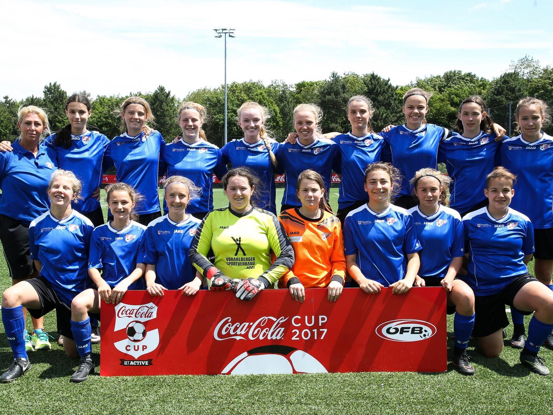 Knapp am dritten Titel vorbeigeschrammt - die Vorarlberg U16-Mädchenauswahl beeindruckte trotzdem beim Coca Cola Cup 2017.