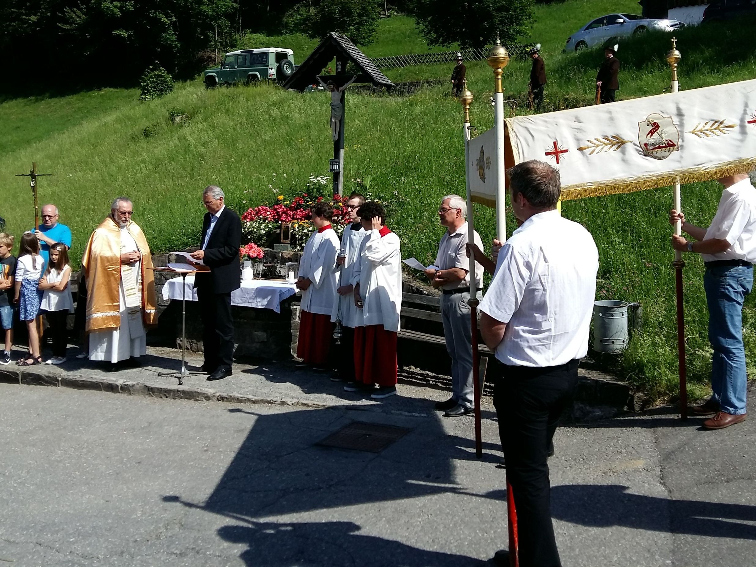 Fronleichnamsprozession in Meschach