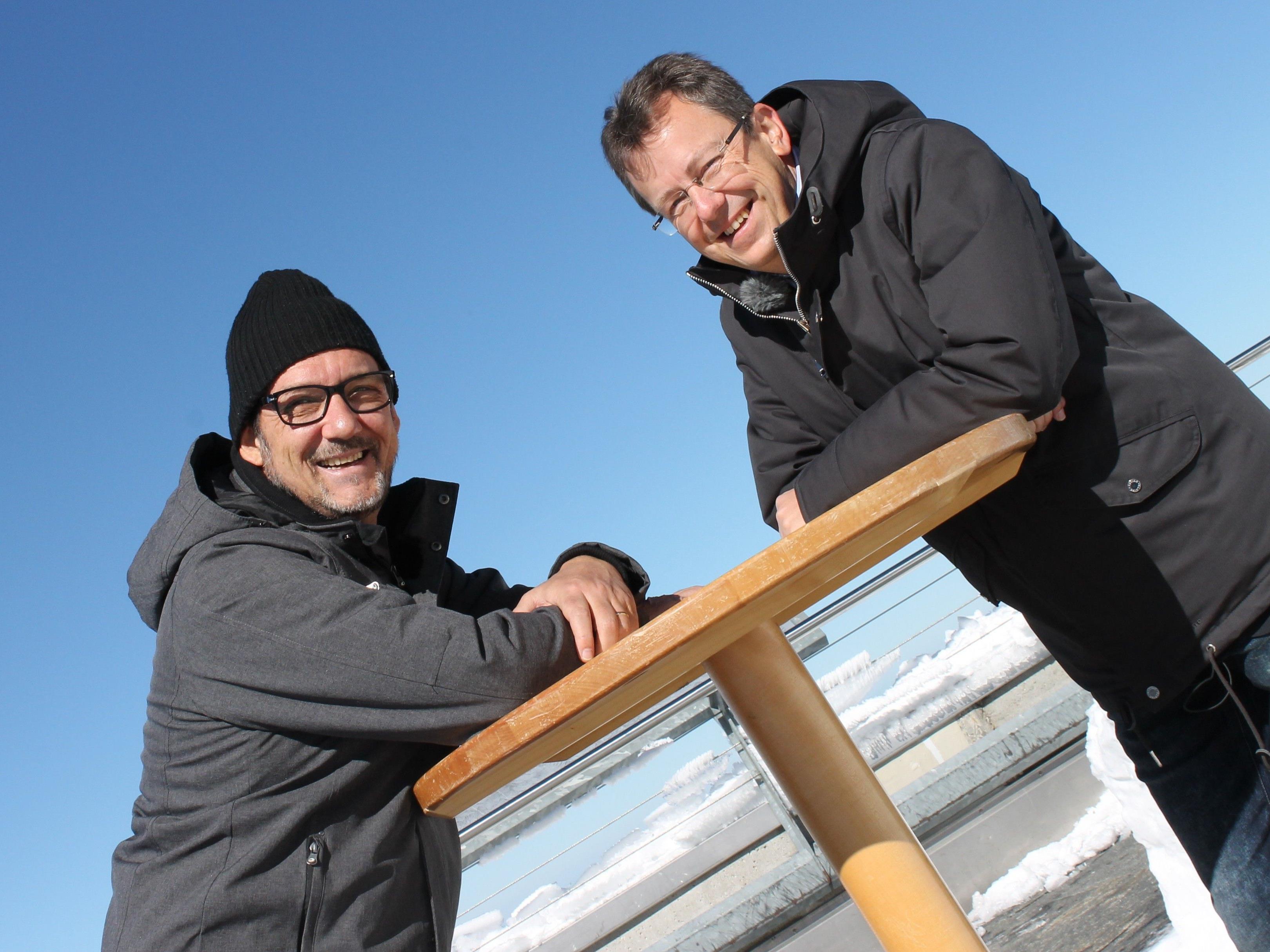 In der 10-teiligen LÄNDLE-TALK-on Tour Serie plaudert Andreas Seeburger auch mit Dr. Wolfgang Frick am höchsten Berg der Ostschweiz