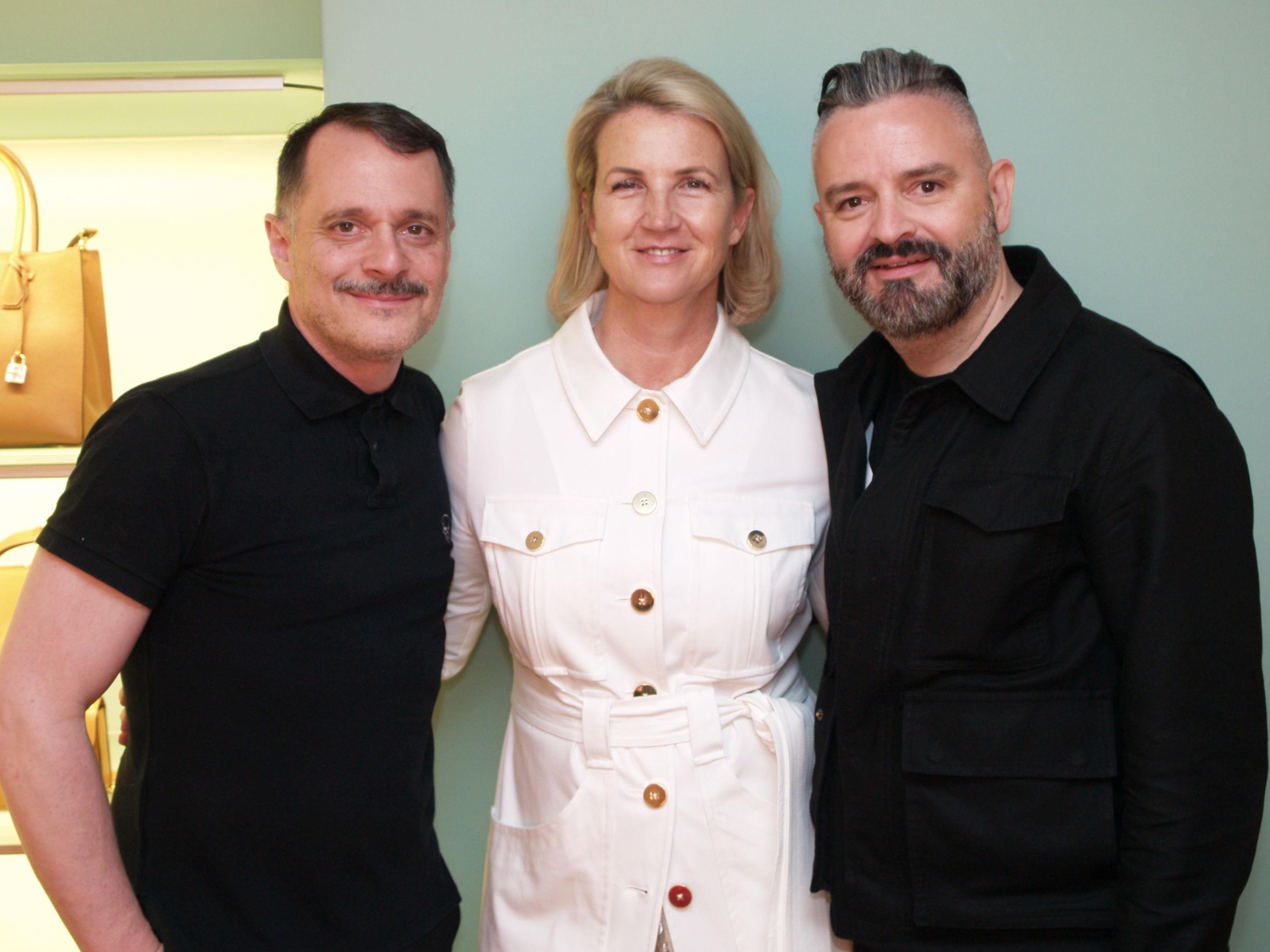 Susanne Sagmeister mit  den Designern Johnny Talbot  und Adrian Runhof