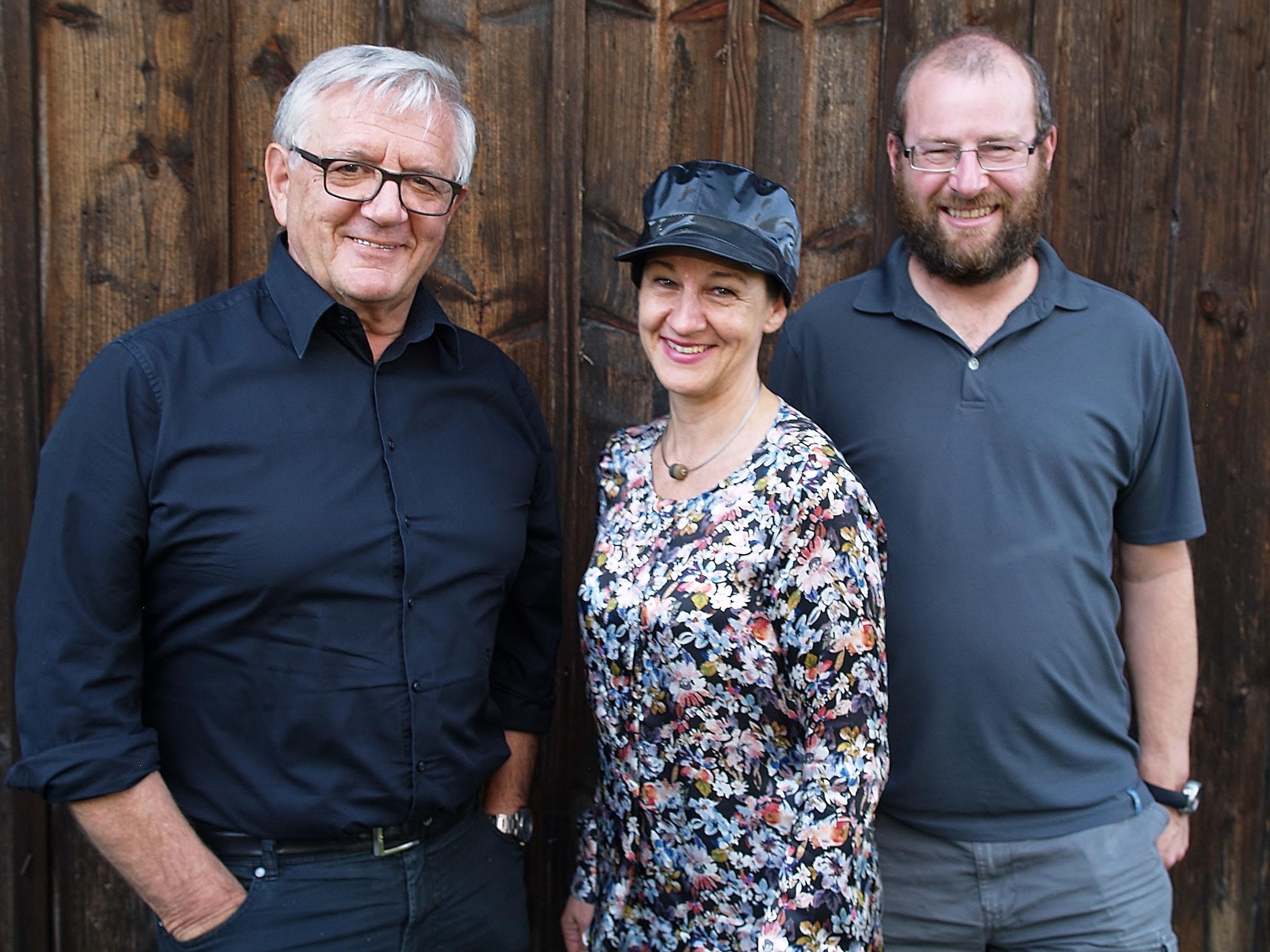 Slowfood - Team mit Franz Abbrederis, Sabine Venier und Präsident Vito Mussner