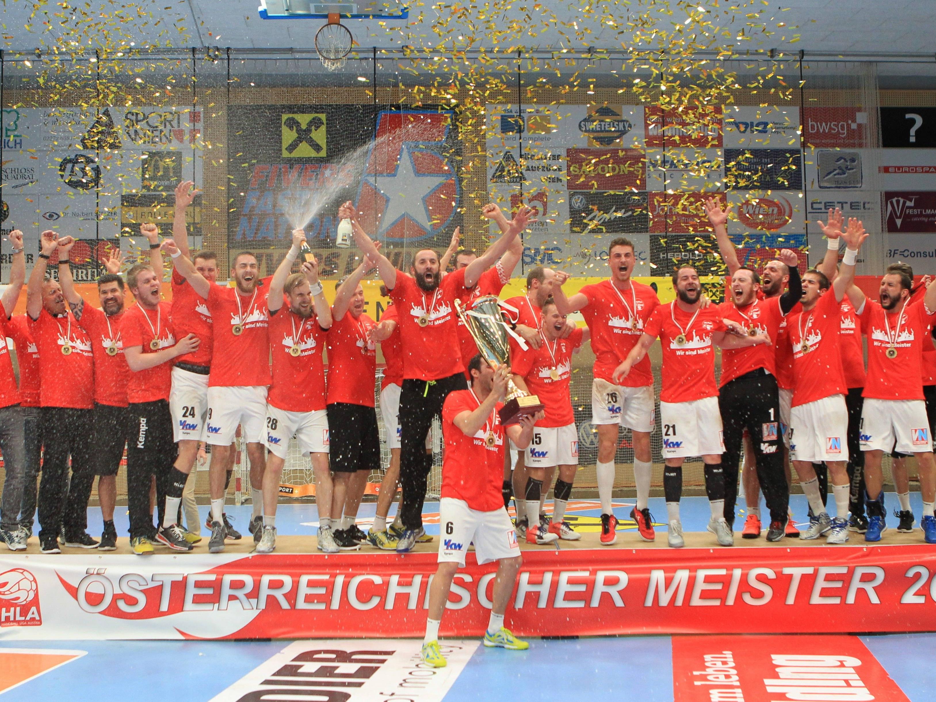Der ALPLA HC Hard holte sich zum sechsten Mal den österreichischen Meistertitel.