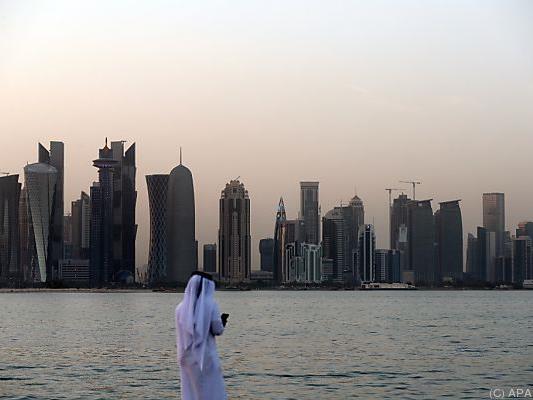 Blick auf die Skyline von Katars Kapitale Doha