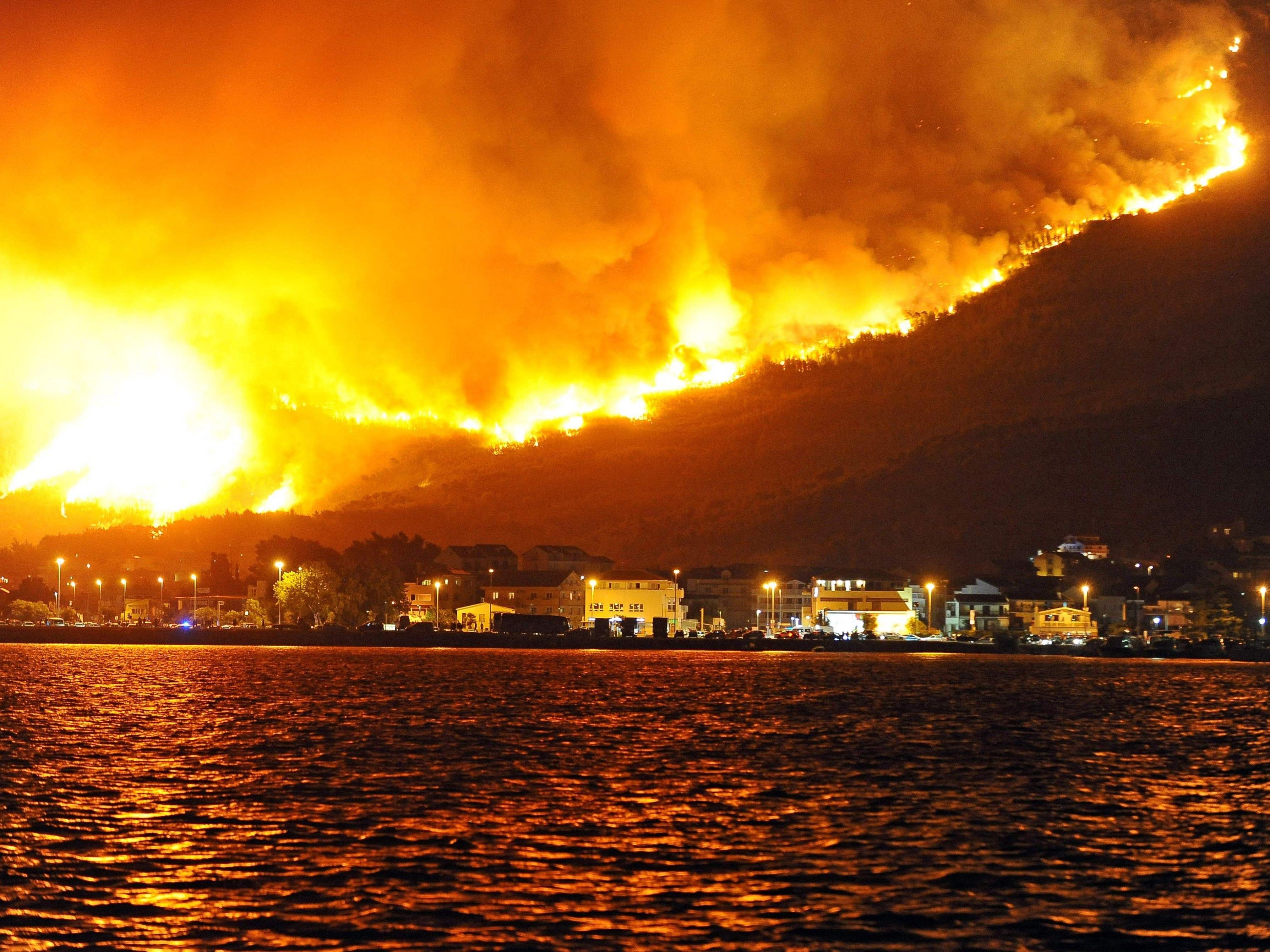 Waldbrände im kroatischen Split.