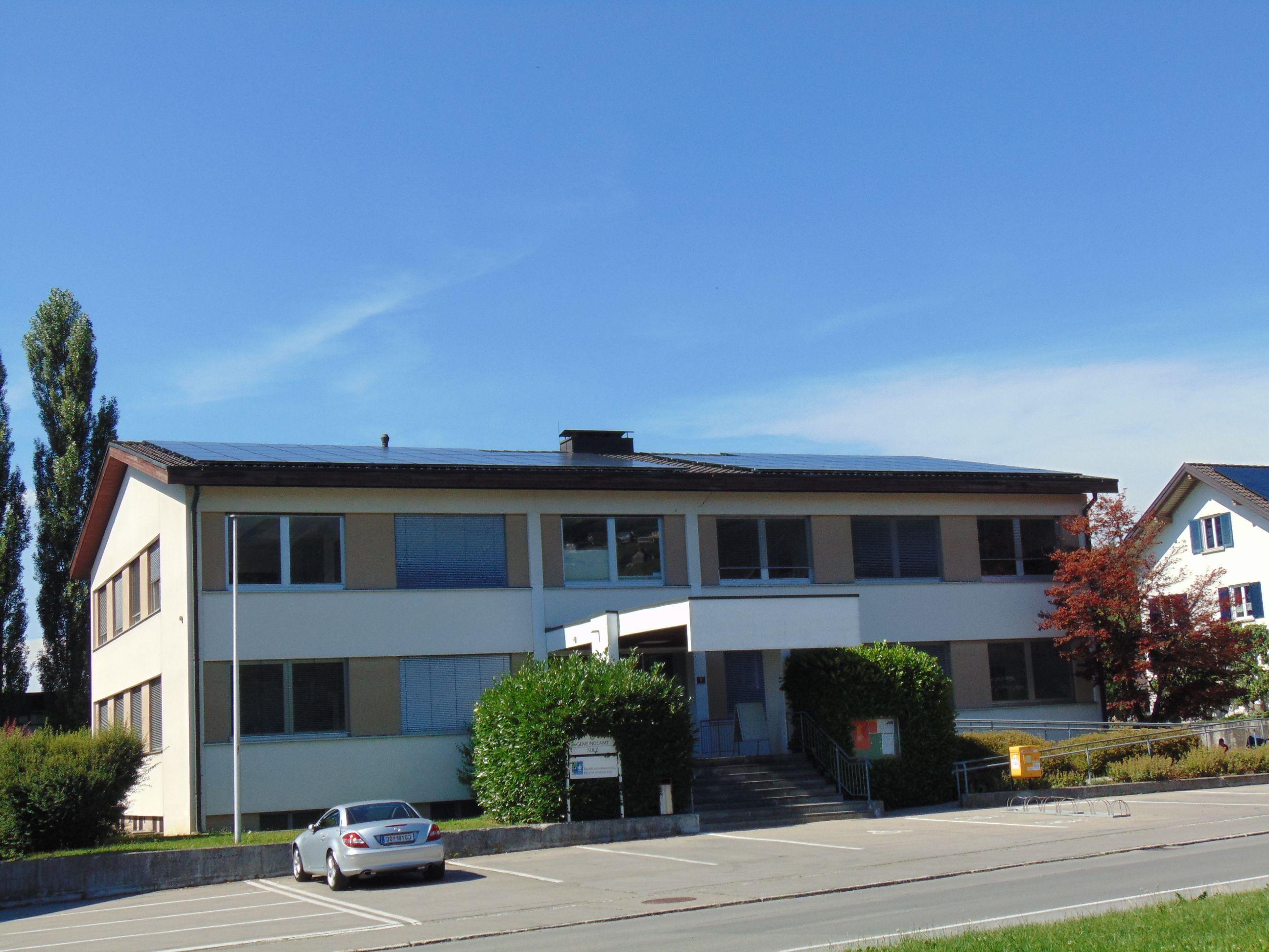 Das Gemeindeamt in Sulz erhielt eine eigene PV Anlage