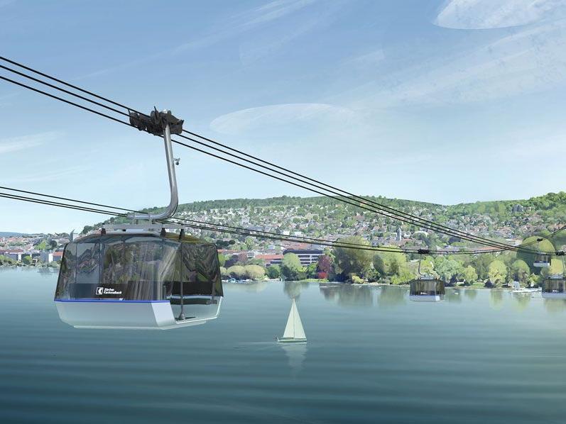 Ein Seilbahn soll die Ufer des Zürichsees verbinden.