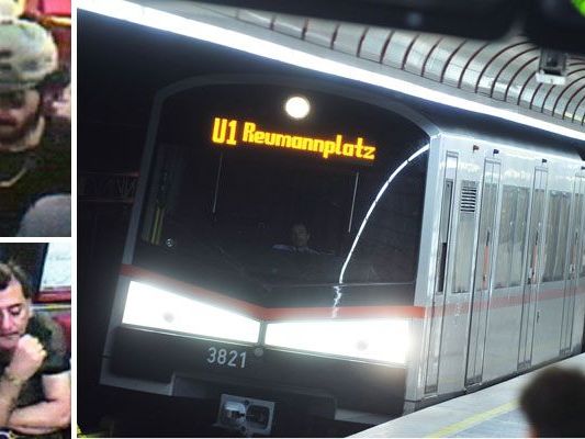 Die Polizei sucht nach einer Bombendrohung nach diesen beiden Männern. Die Polizei sucht nach einer Bombendrohung nach diesen beiden Männern.