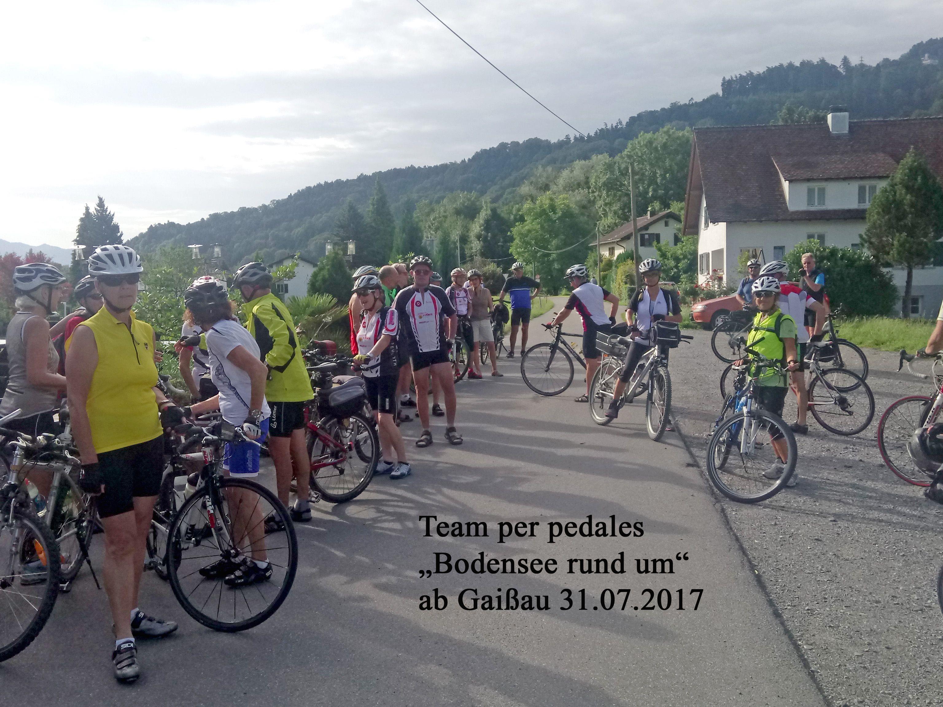 Radteam per pedales macht sich auf die Tour rund um den Bodensee