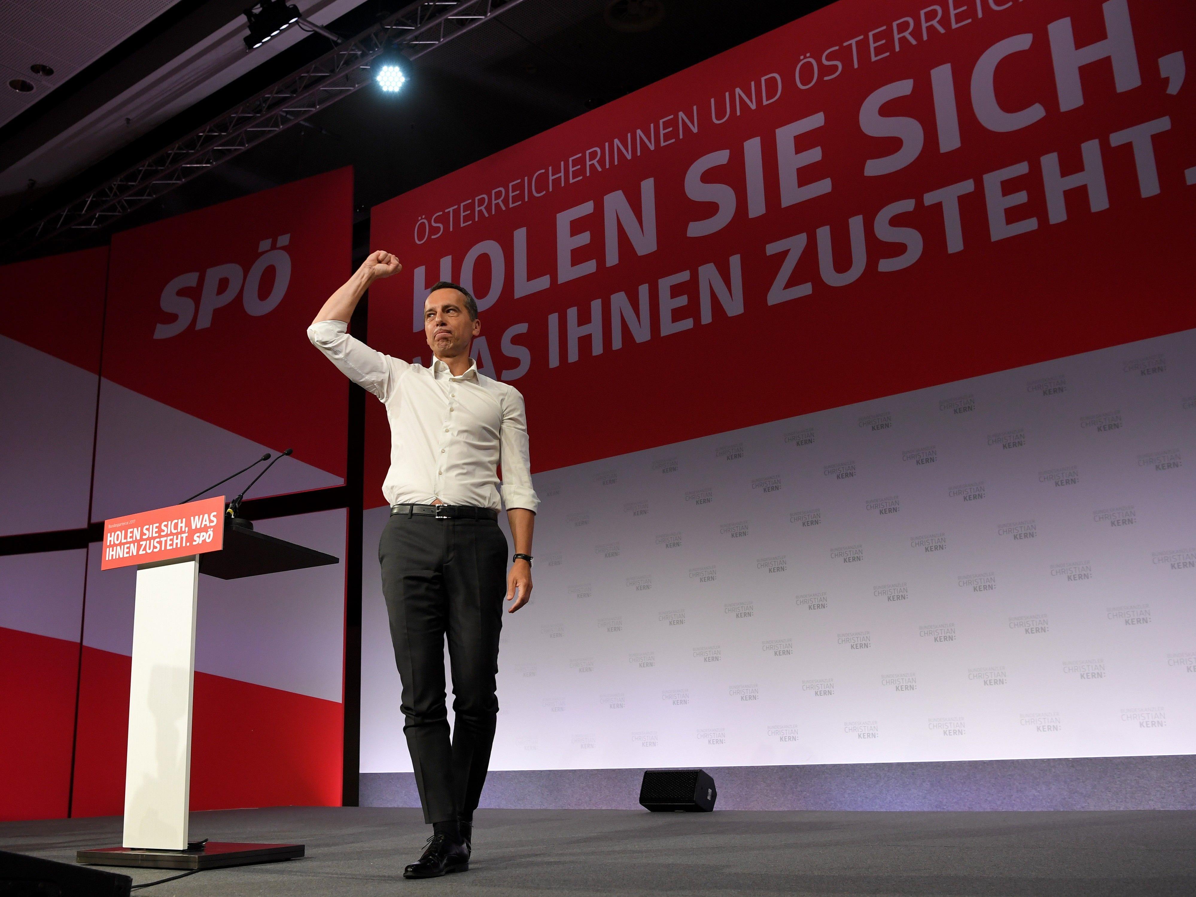 SPÖ-Chef Kern beim Bundesparteirat in Wien