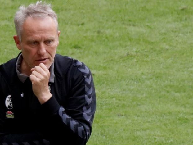 Freiburg-Trainer Christian Streich. Freiburg-Trainer Christian Streich.