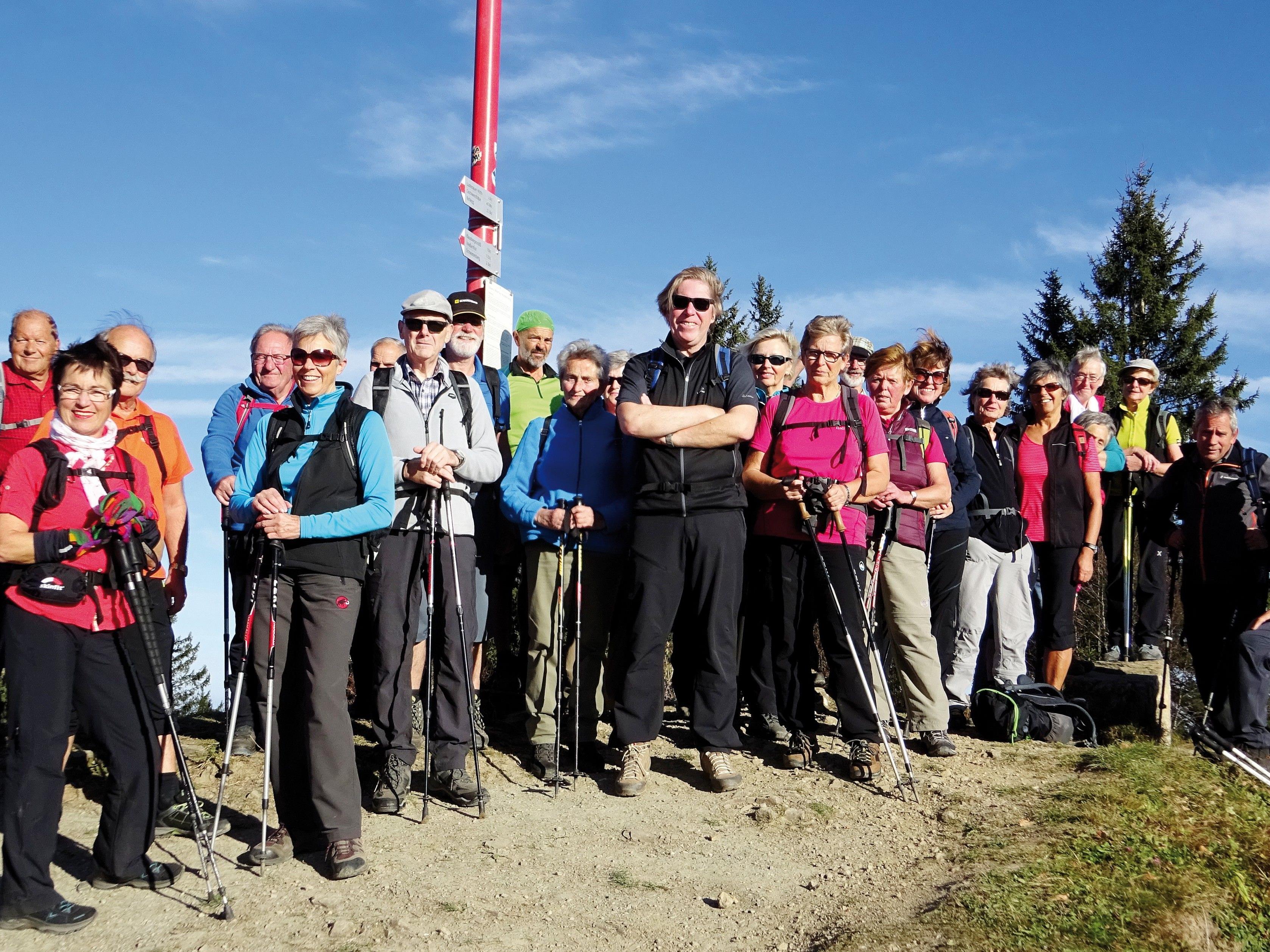 Die Seniorenbund-Wandergruppe ihrer letzen Bergtour auf das Hochälpele