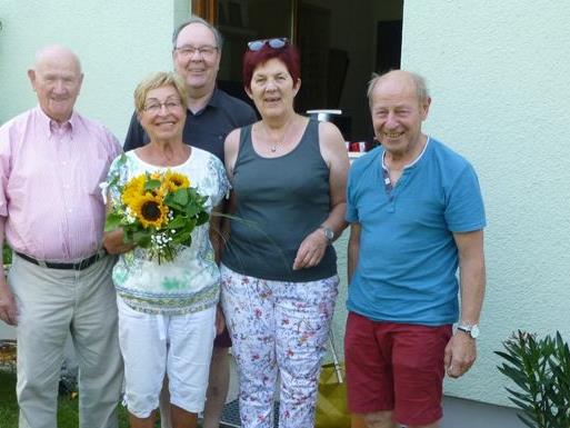v.l.n.r.: Fritz Schabus, Hanni Amann, Johann Bachmann, Gerda Spreitzer, Bernhard Winkler