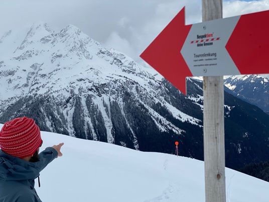 Die neuen Signalbojen und Richtungspfeile im Gelände sollen Störungen durch Freerider in Schutzzonen vermeiden. Die neuen Signalbojen und Richtungspfeile im Gelände sollen Störungen durch Freerider in Schutzzonen vermeiden.