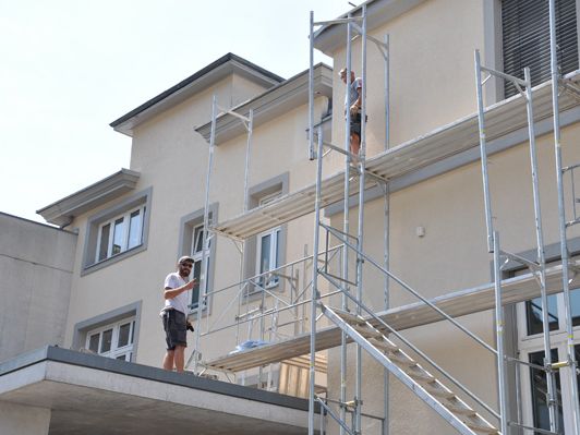 Die Sommermonate werden für Umbauarbeiten genutzt. Die Sommermonate werden für Umbauarbeiten genutzt.