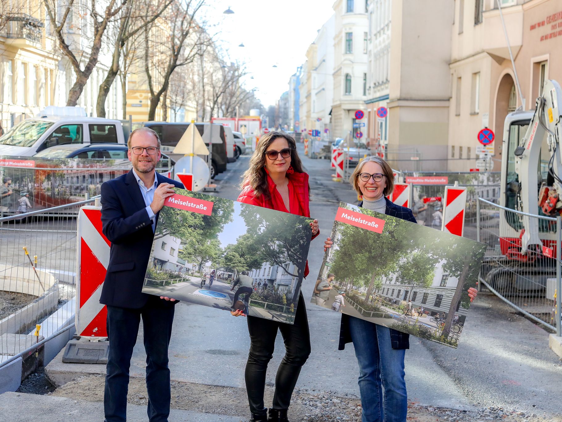 Die Meiselstraße zum Baustart der Fahrradstraße. Die Meiselstraße zum Baustart der Fahrradstraße.