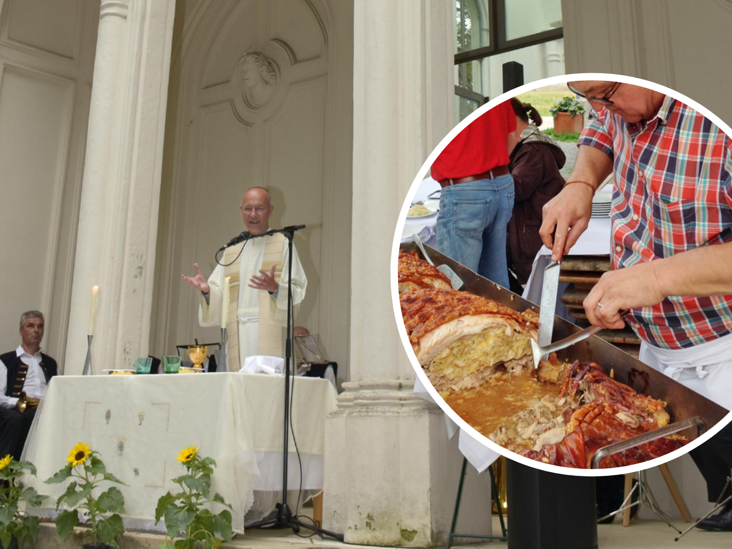 Kirchtag mit Toni Faber & Spanferkelessen Am Himmel. Kirchtag mit Toni Faber & Spanferkelessen Am Himmel.