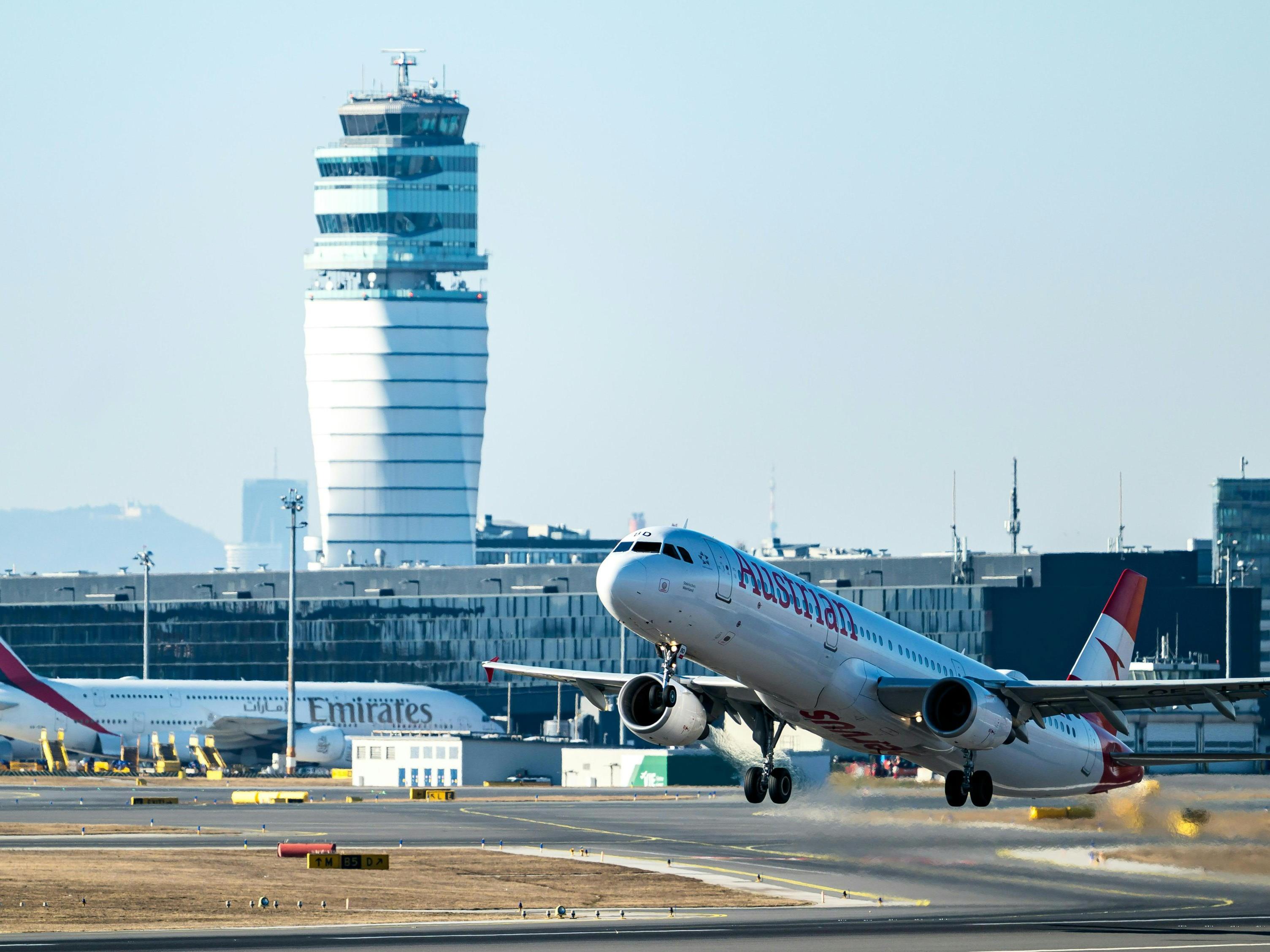Flughafen Wien mit mehr abgefertigten Passagieren. Flughafen Wien mit mehr abgefertigten Passagieren.