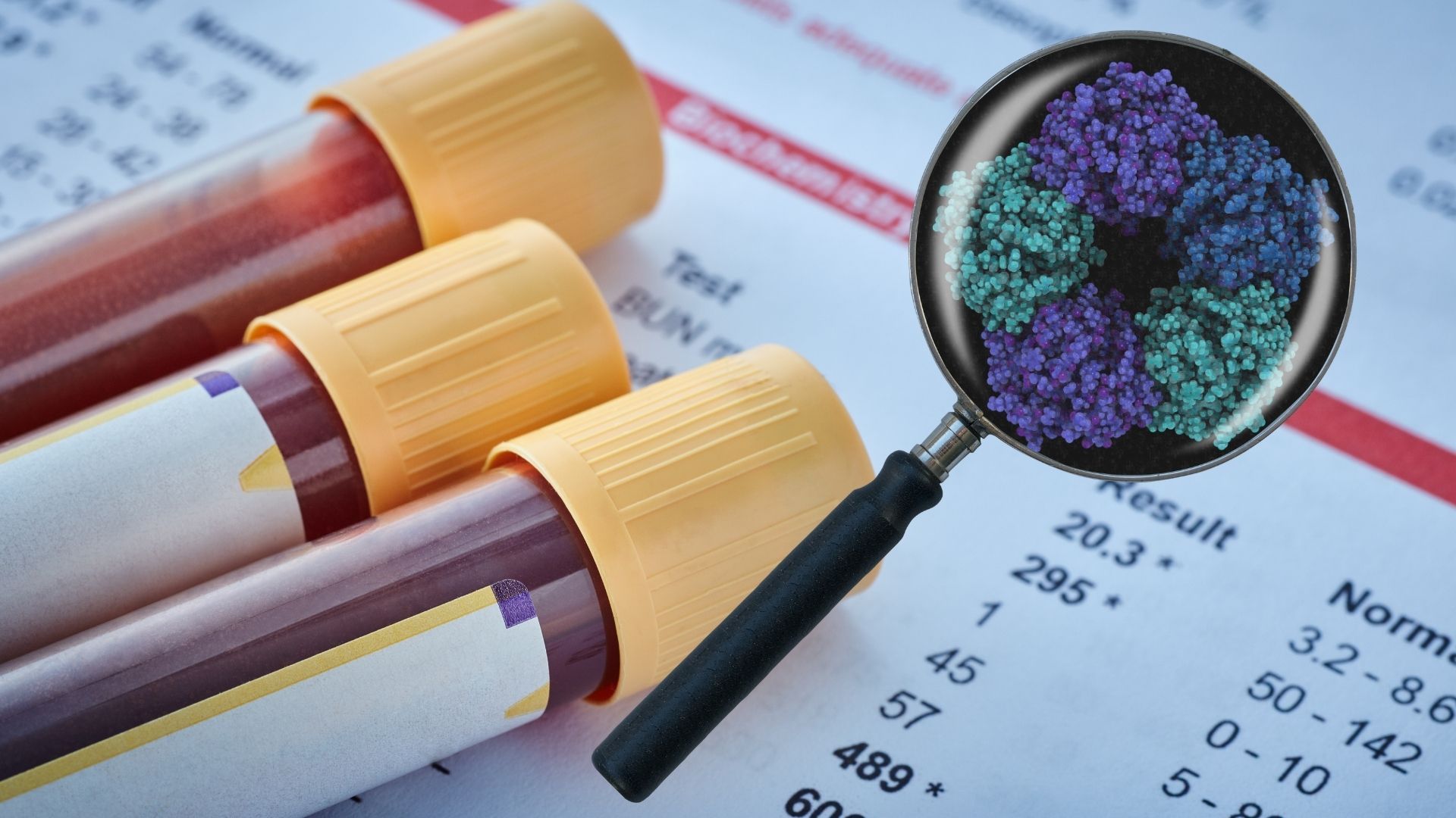 Illustration depicting a biomarker related to Long Covid.