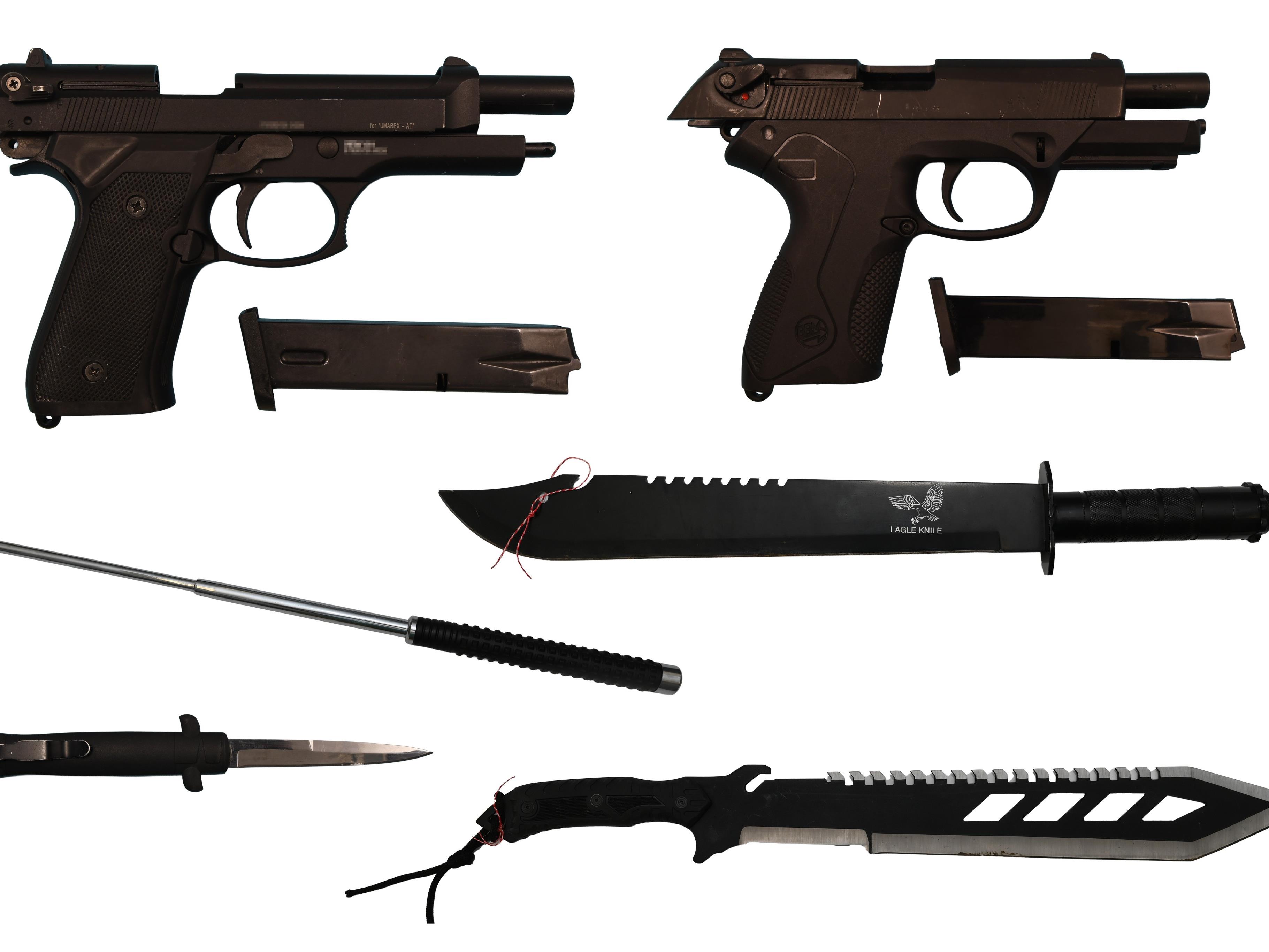 Diese Waffen wurden für den versuchten Raubüberfall in Perchtoldsdorf verwendet. Diese Waffen wurden für den versuchten Raubüberfall in Perchtoldsdorf verwendet.